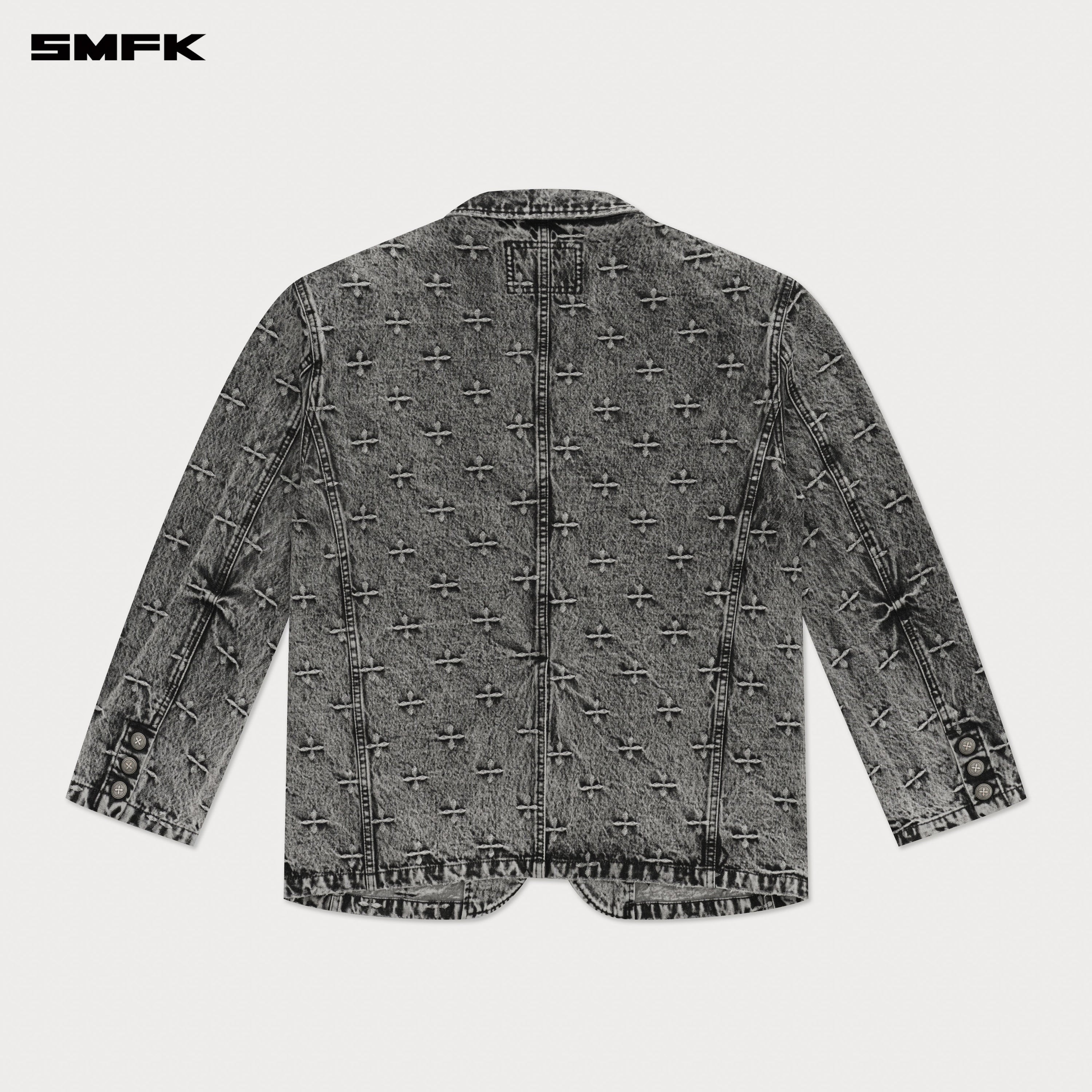 Compass Storm Gray Oversize Denim Suit - SMFK Official