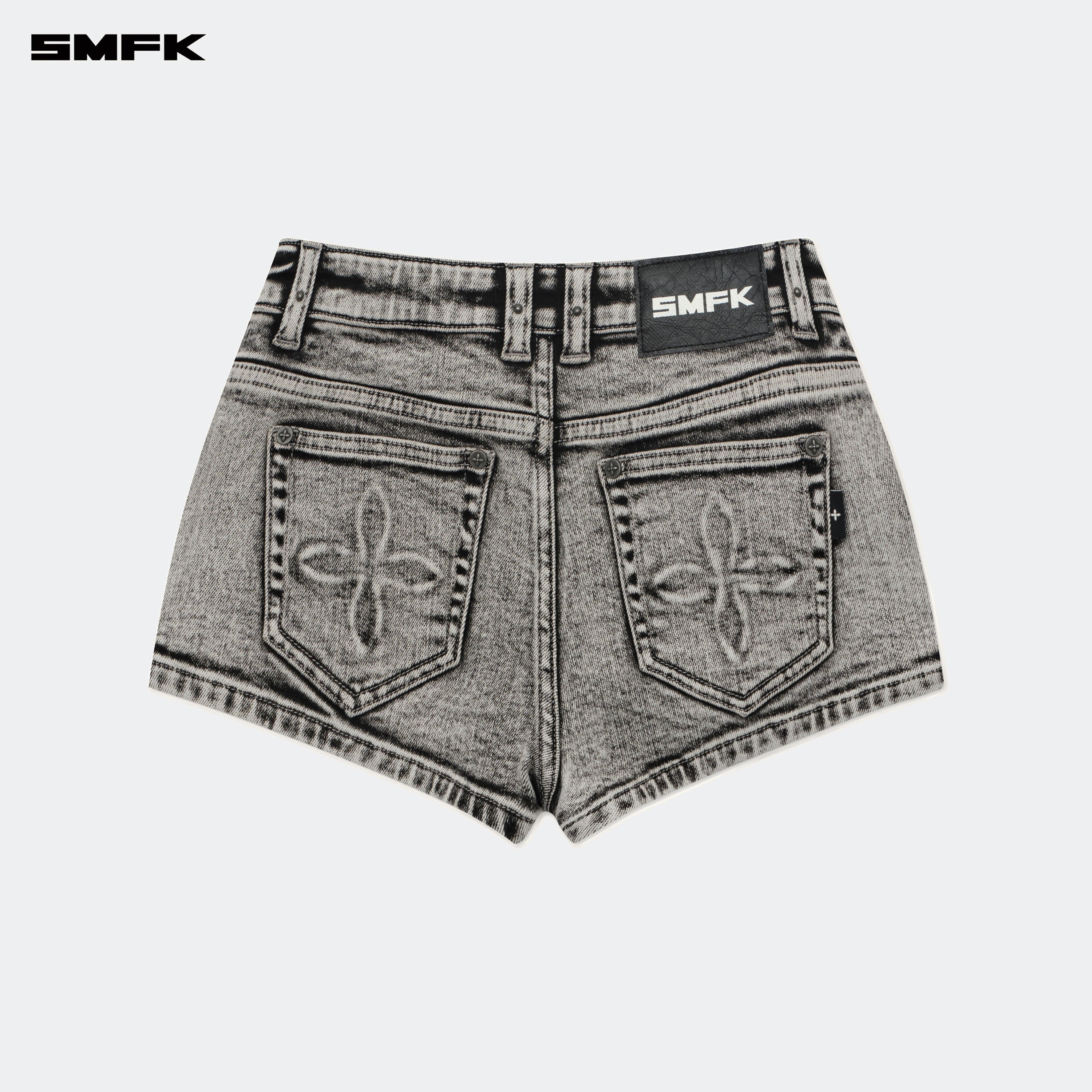 Compass Tarpan Rock Low - Waist Denim Shorts Dark Gray - SMFK Official