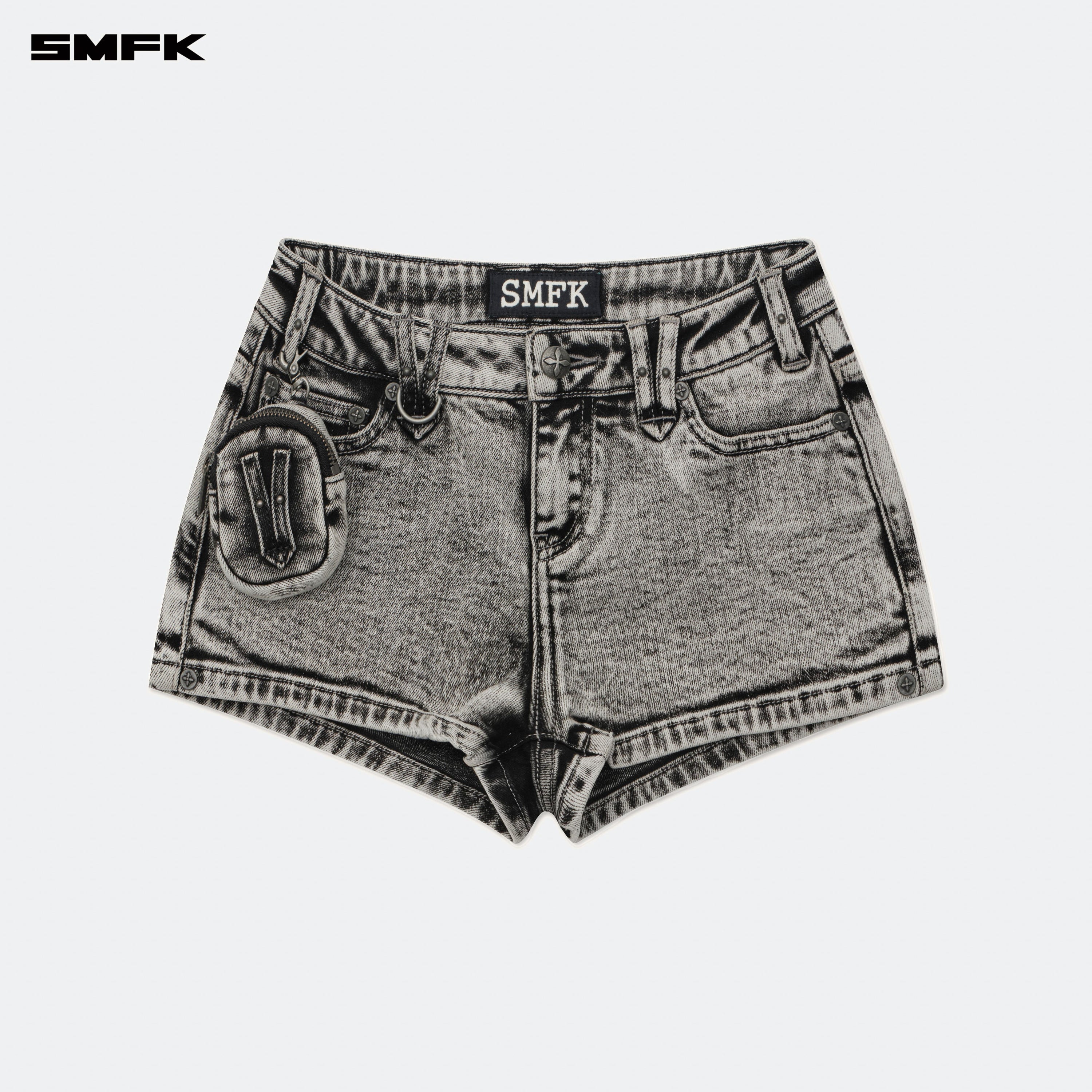 Compass Tarpan Rock Low - Waist Denim Shorts Dark Gray - SMFK Official