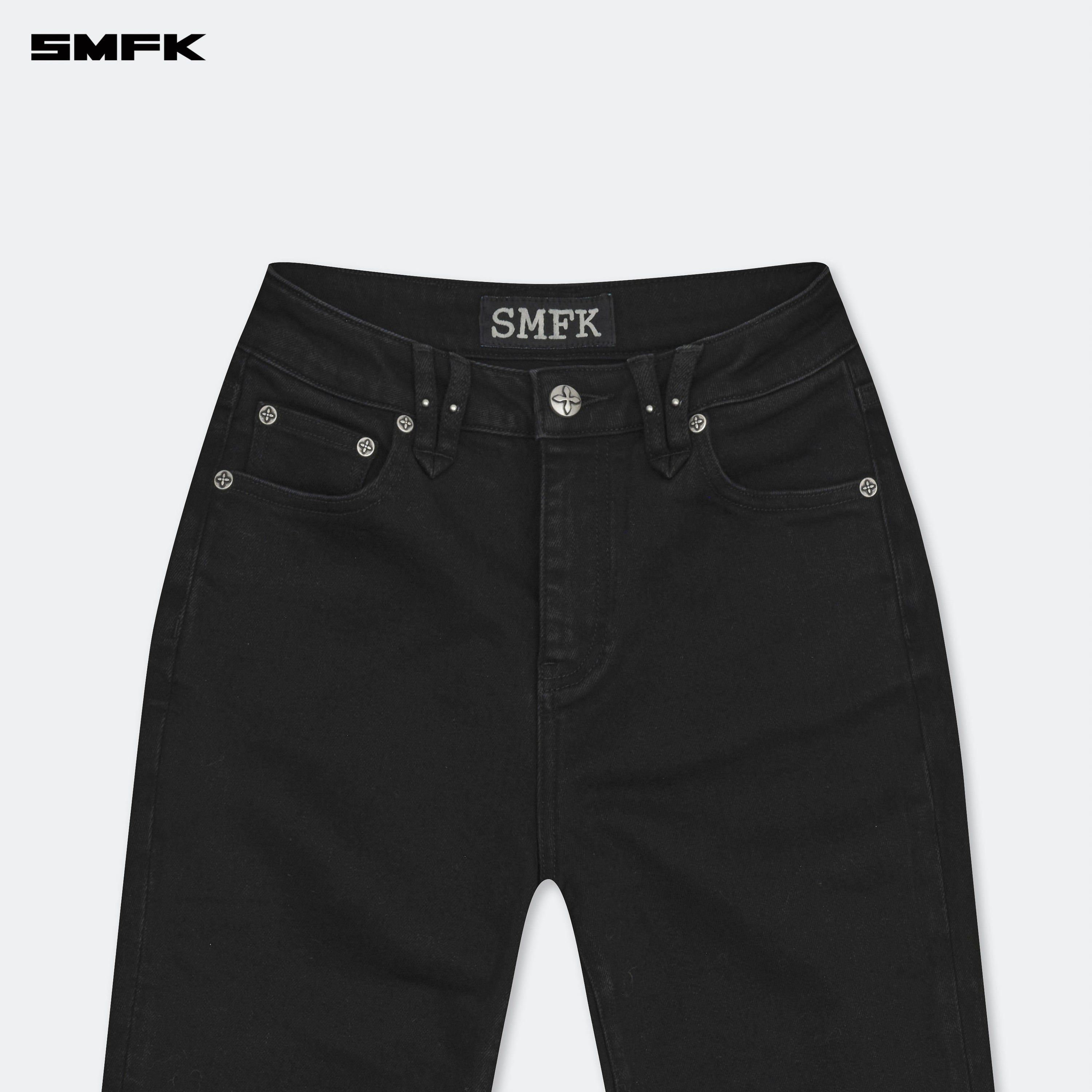 Compass Wild Classic Stretch Flare Jeans In Black - SMFK Official