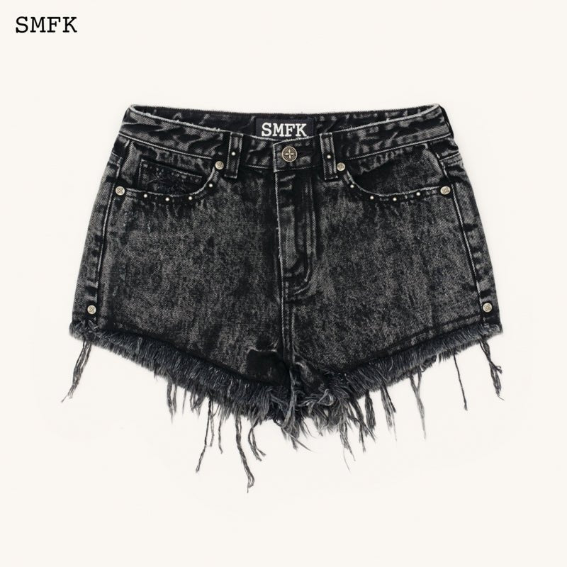 Compass Wild Tarpan Black Snowflake Short Jeans - SMFK Official