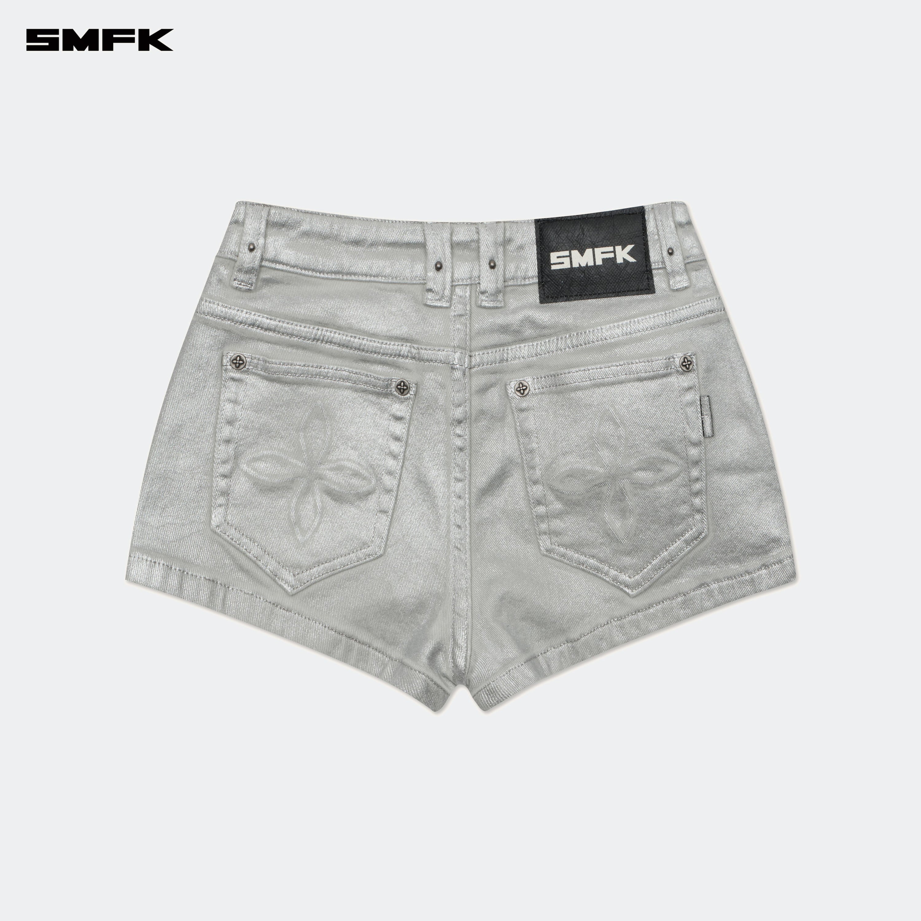 Compass Wild Tarpan Low - Waist Denim Shorts Silver - SMFK Official