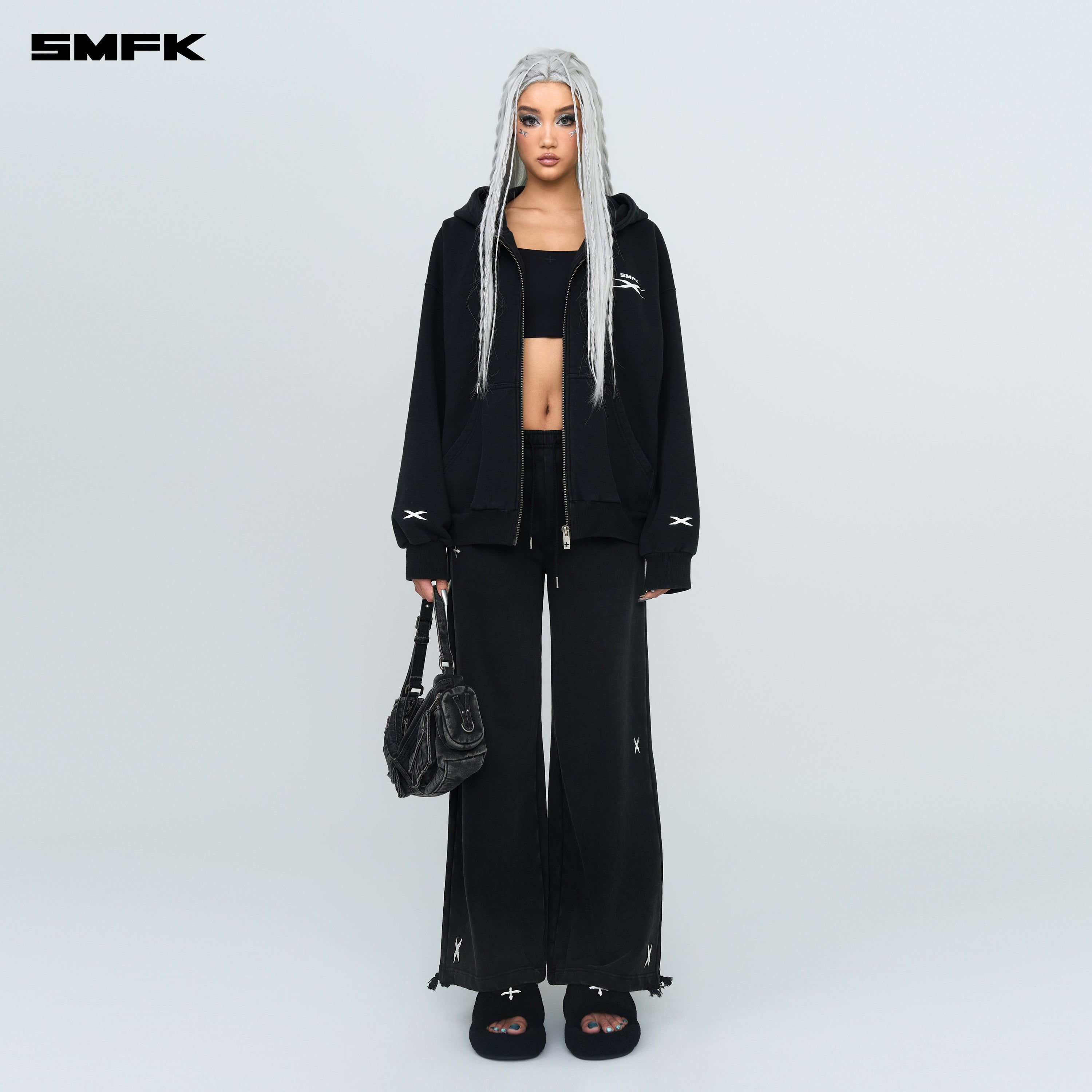 FUTURE Classic Wide - leg Sweatpants In Black - SMFK Official