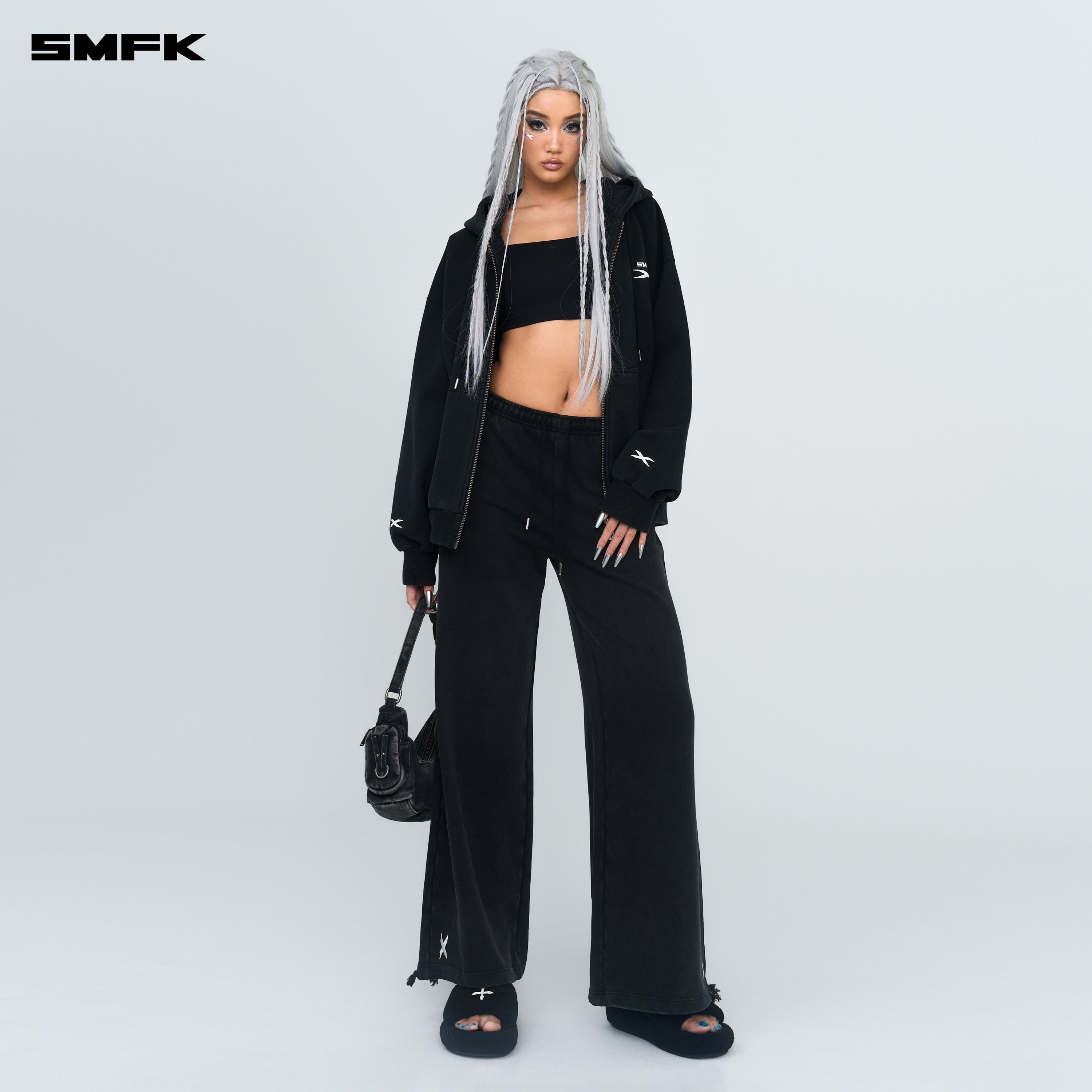 FUTURE Classic Wide - leg Sweatpants In Black - SMFK Official