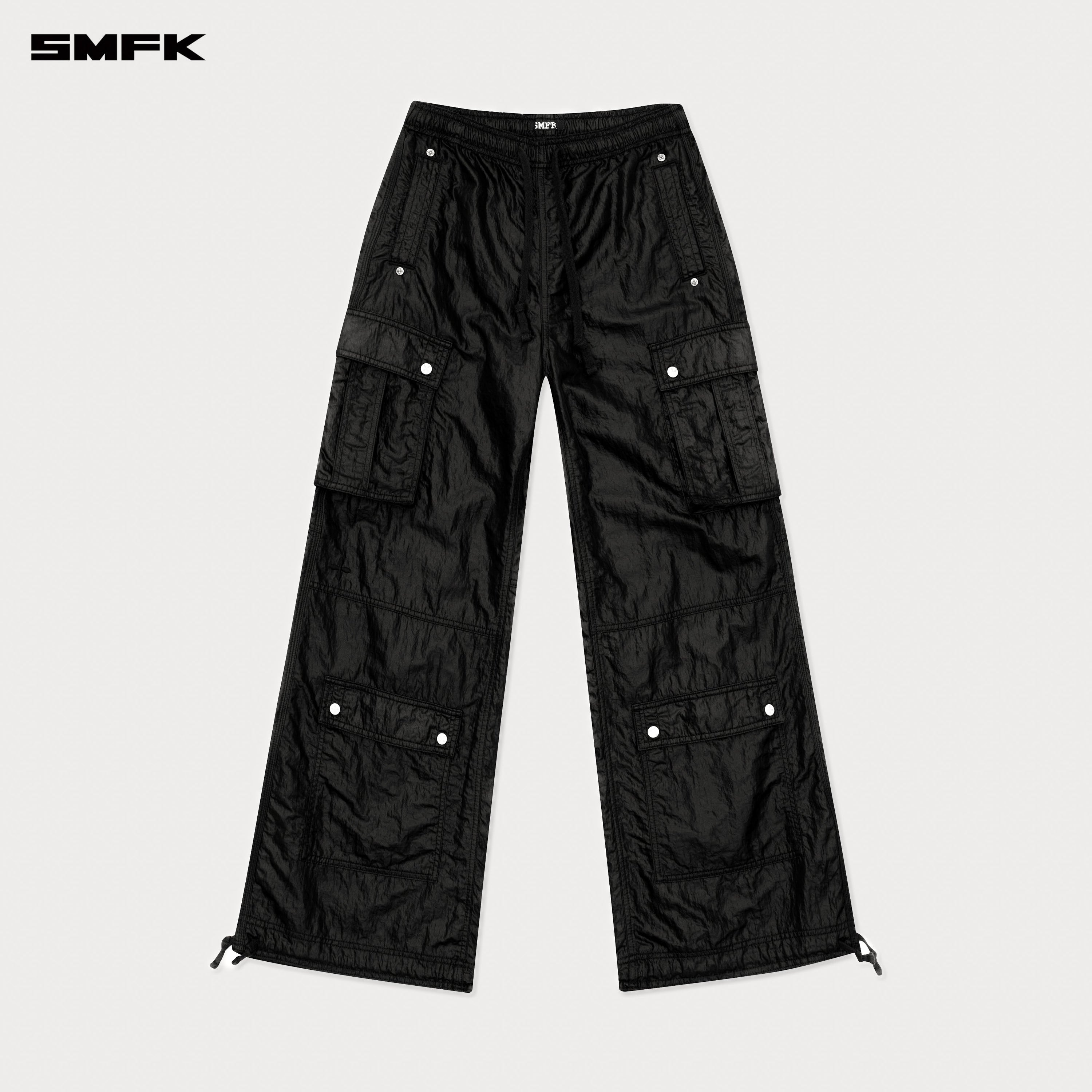 FUTURE Lightning Wide - Leg Track Pants in Black - SMFK Official