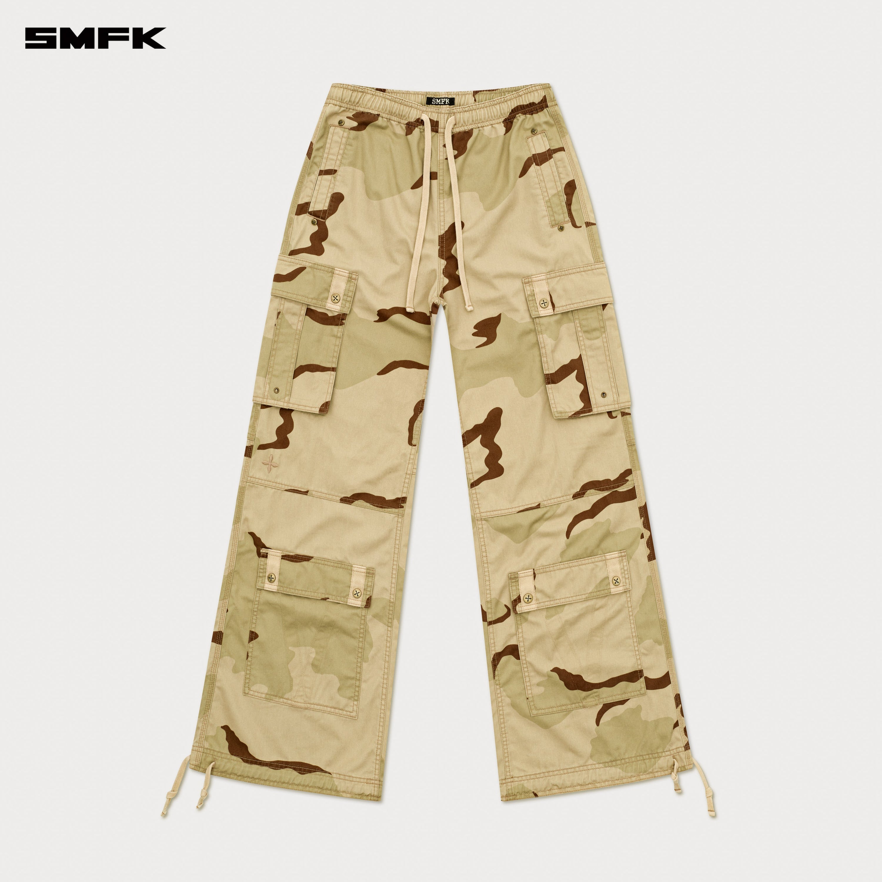 FUTURE Lightning Wide - Leg Track Pants in Camouflage - SMFK Official