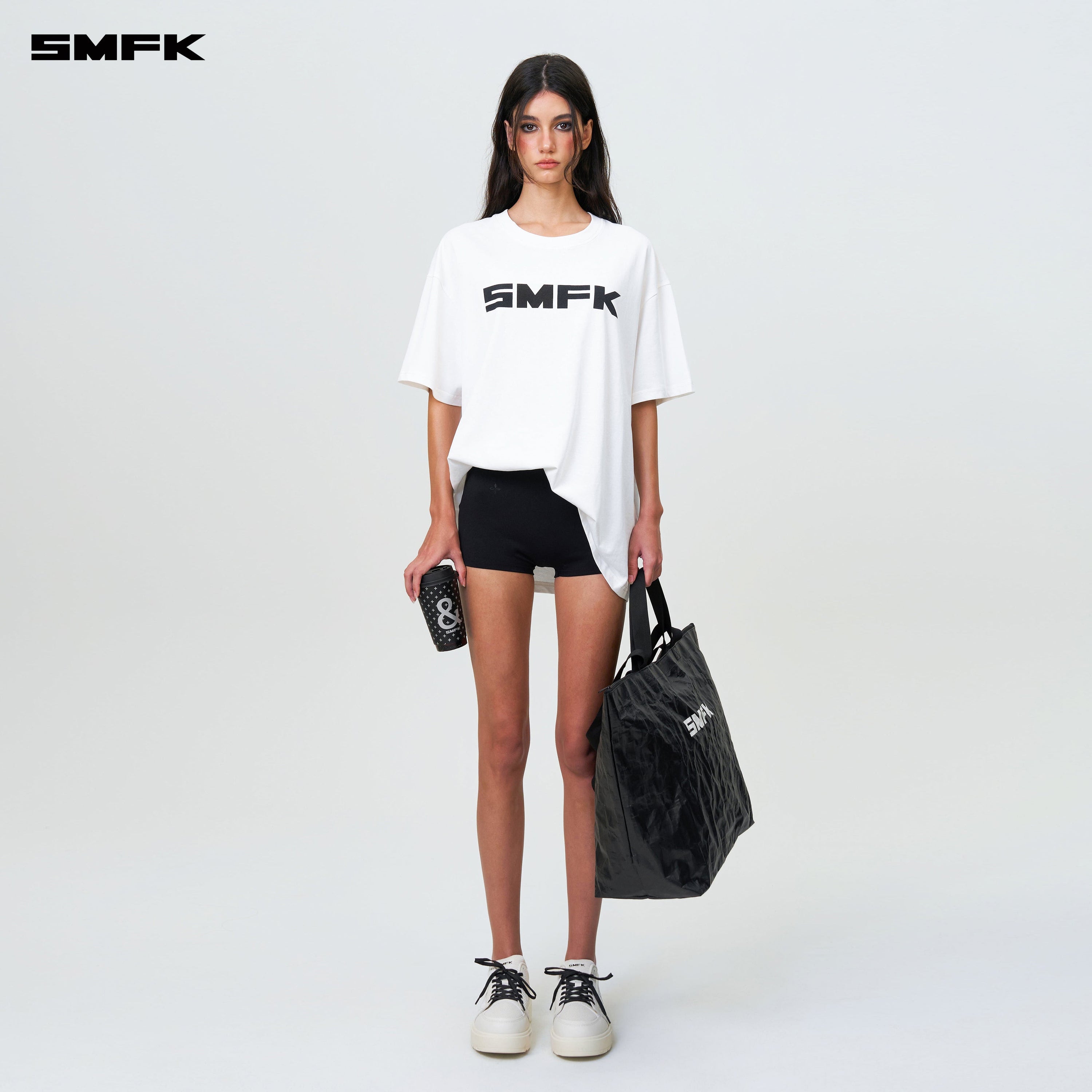 FUTURE SMFK Logo Standard Loose Tee White - SMFK Official