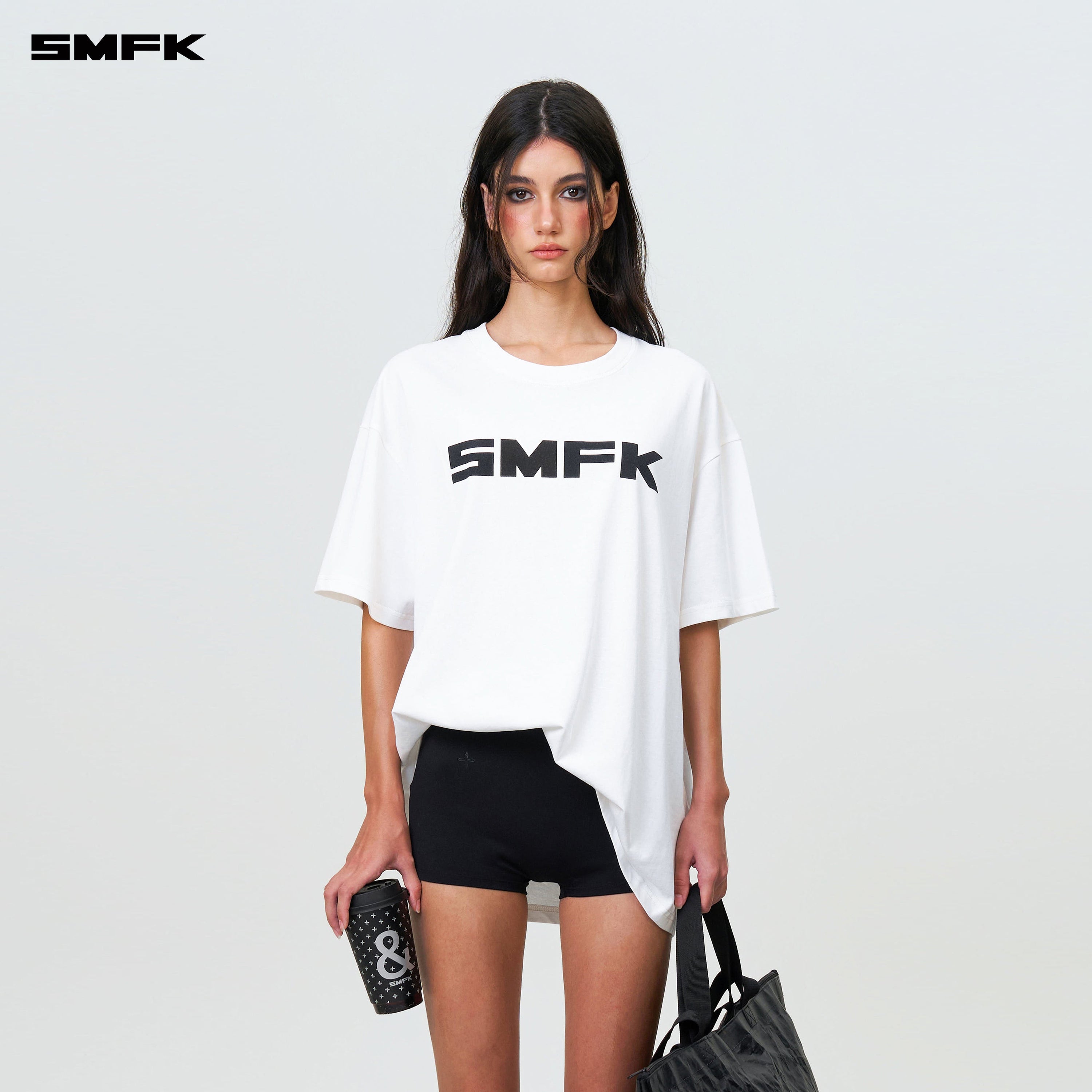 FUTURE SMFK Logo Standard Loose Tee White - SMFK Official