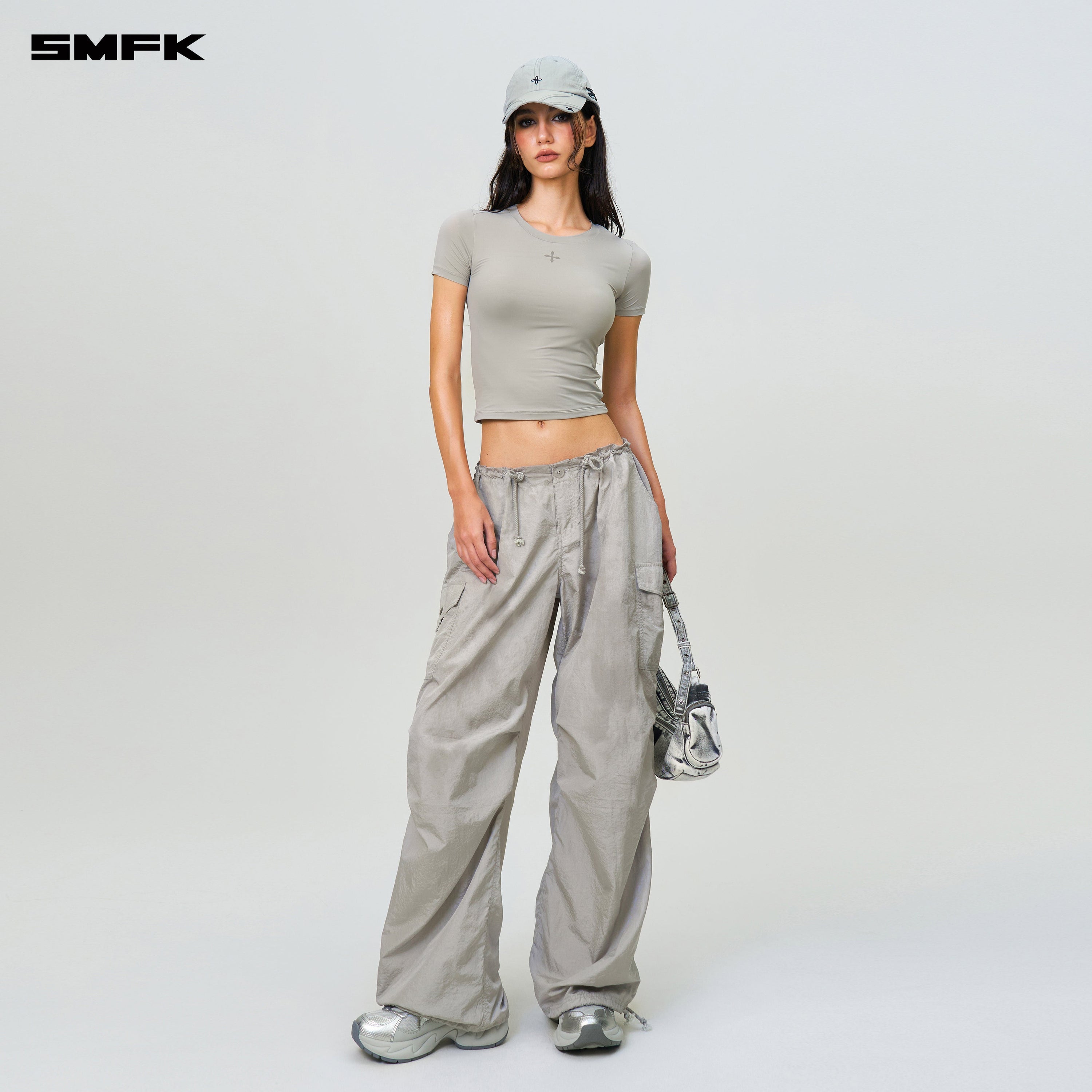 FUTURE Storm Hunting Loose Paratrooper Pants Silver - SMFK Official