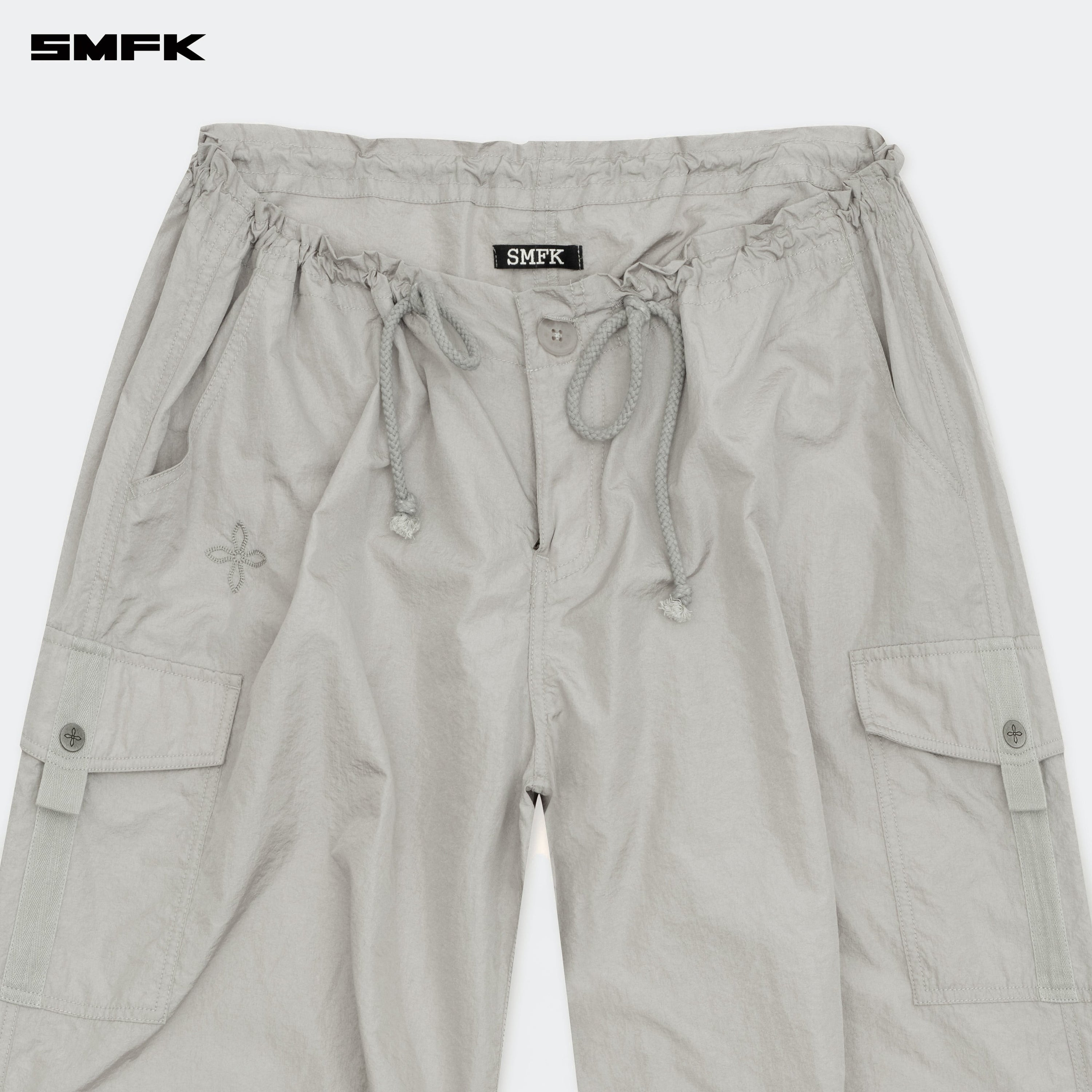 FUTURE Storm Hunting Loose Paratrooper Pants Silver - SMFK Official