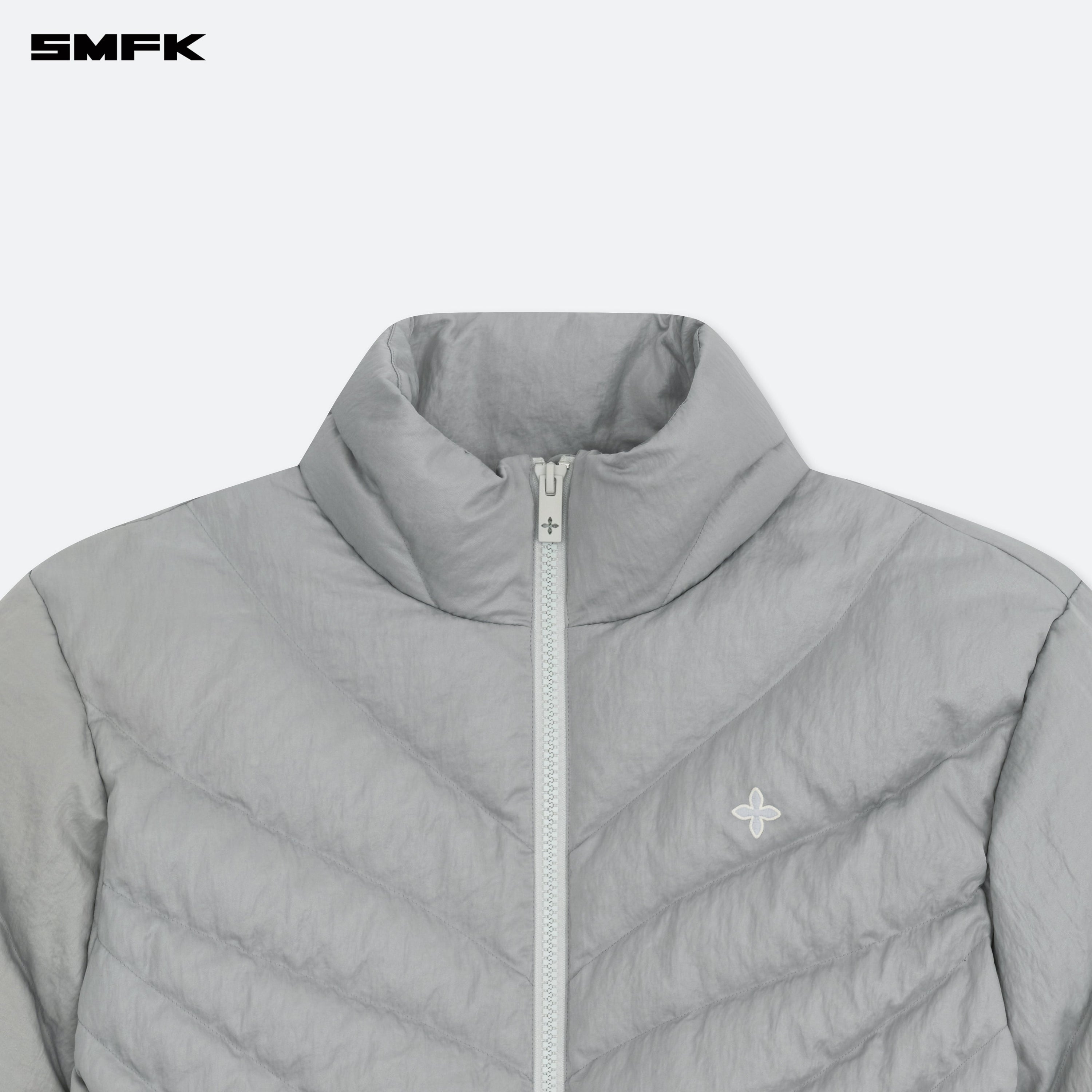 FUTURE Storm Wide Down Puff Jacket In Silver - SMFK Official