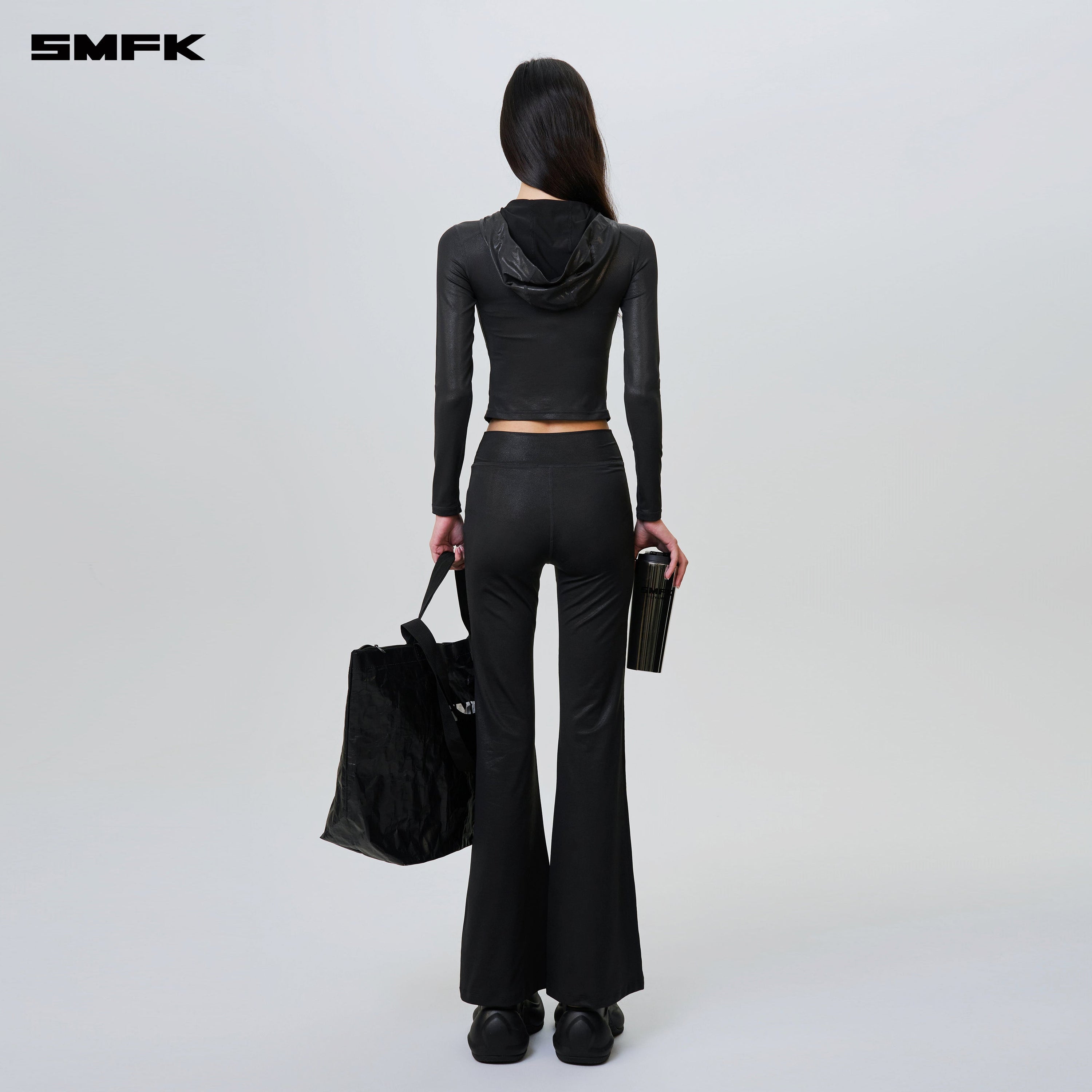 FUTURE Wave Body Shaping Flared Pants Lightning Black - SMFK Official