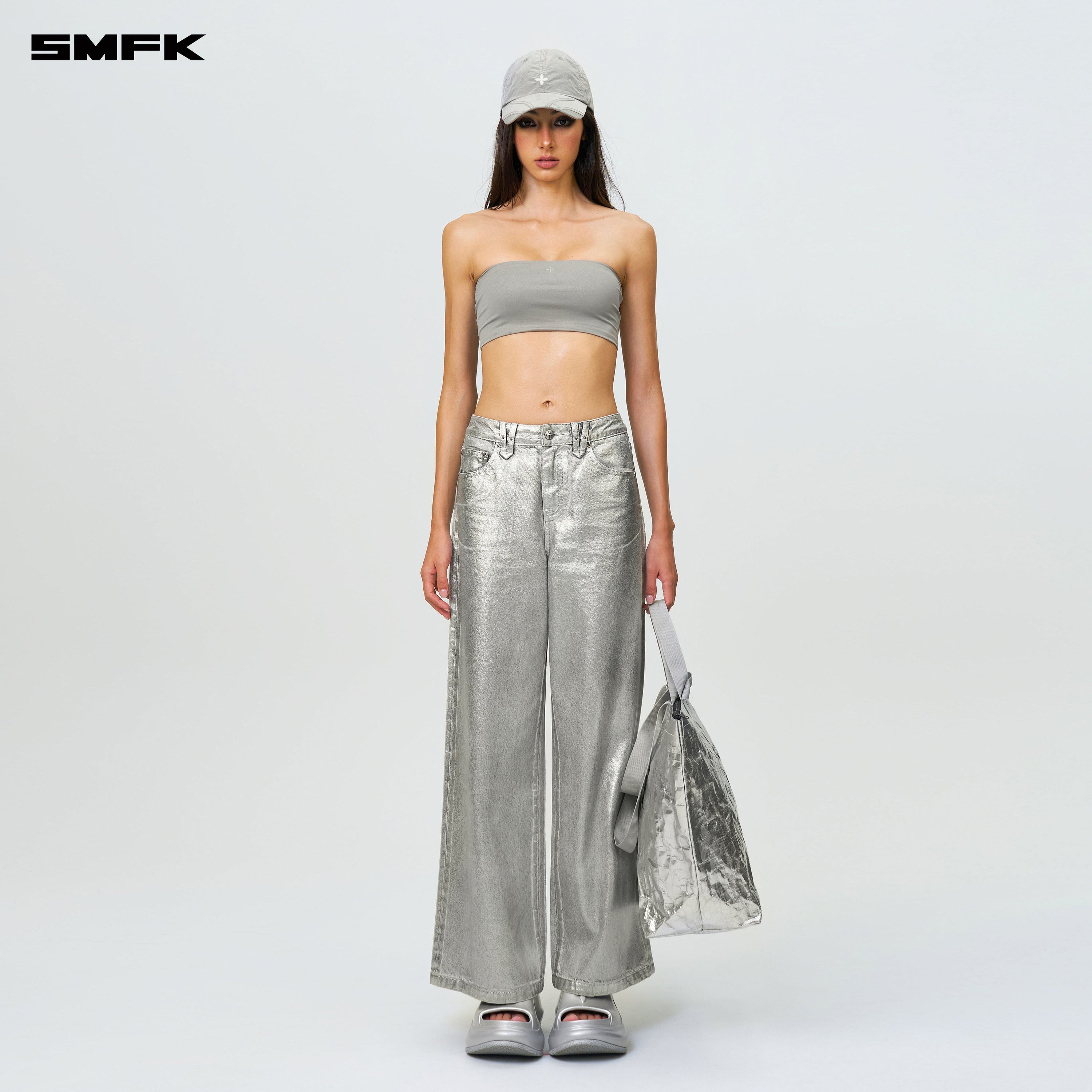 FUTURE Wave Body Shaping Tube Top Silver - SMFK Official