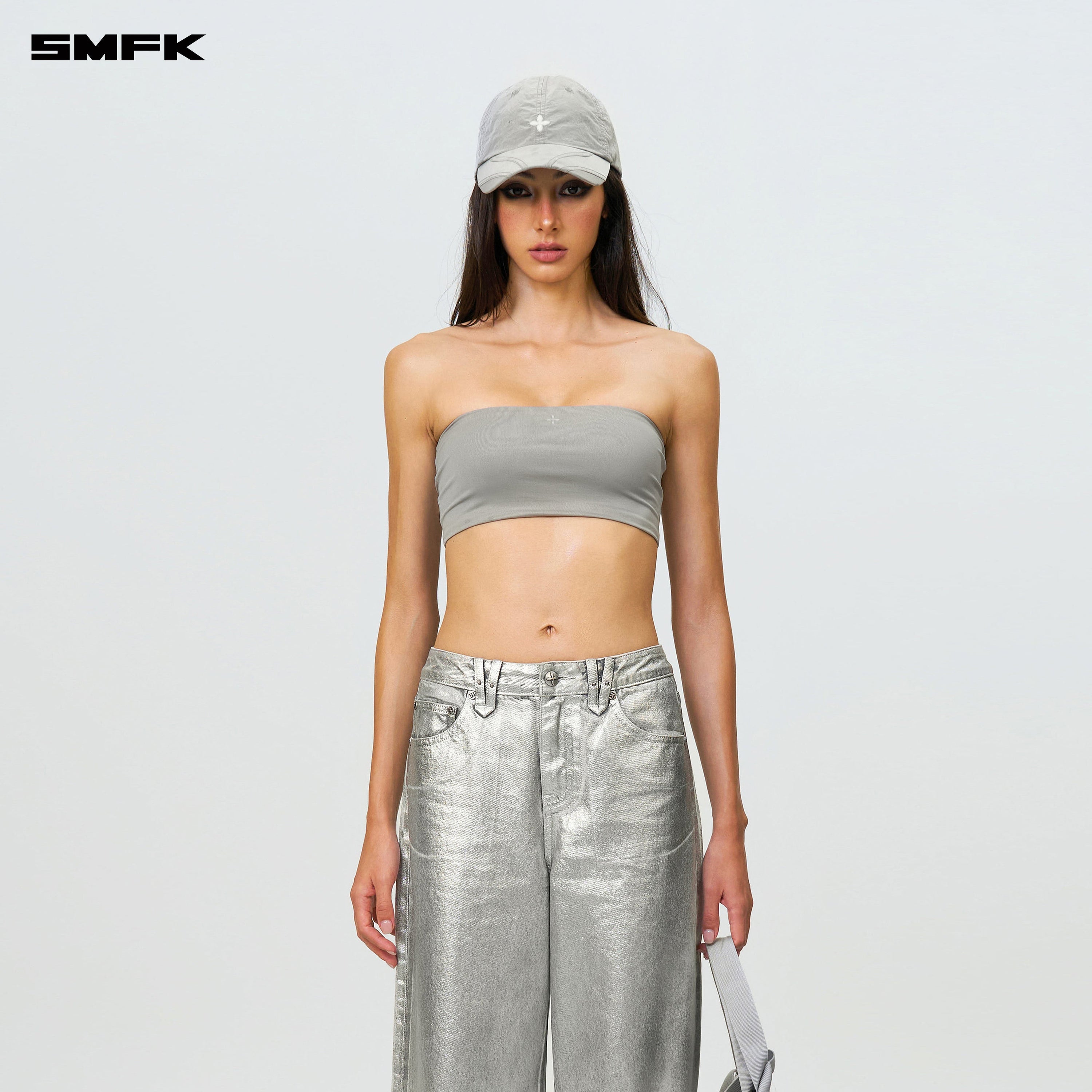 FUTURE Wave Body Shaping Tube Top Silver - SMFK Official