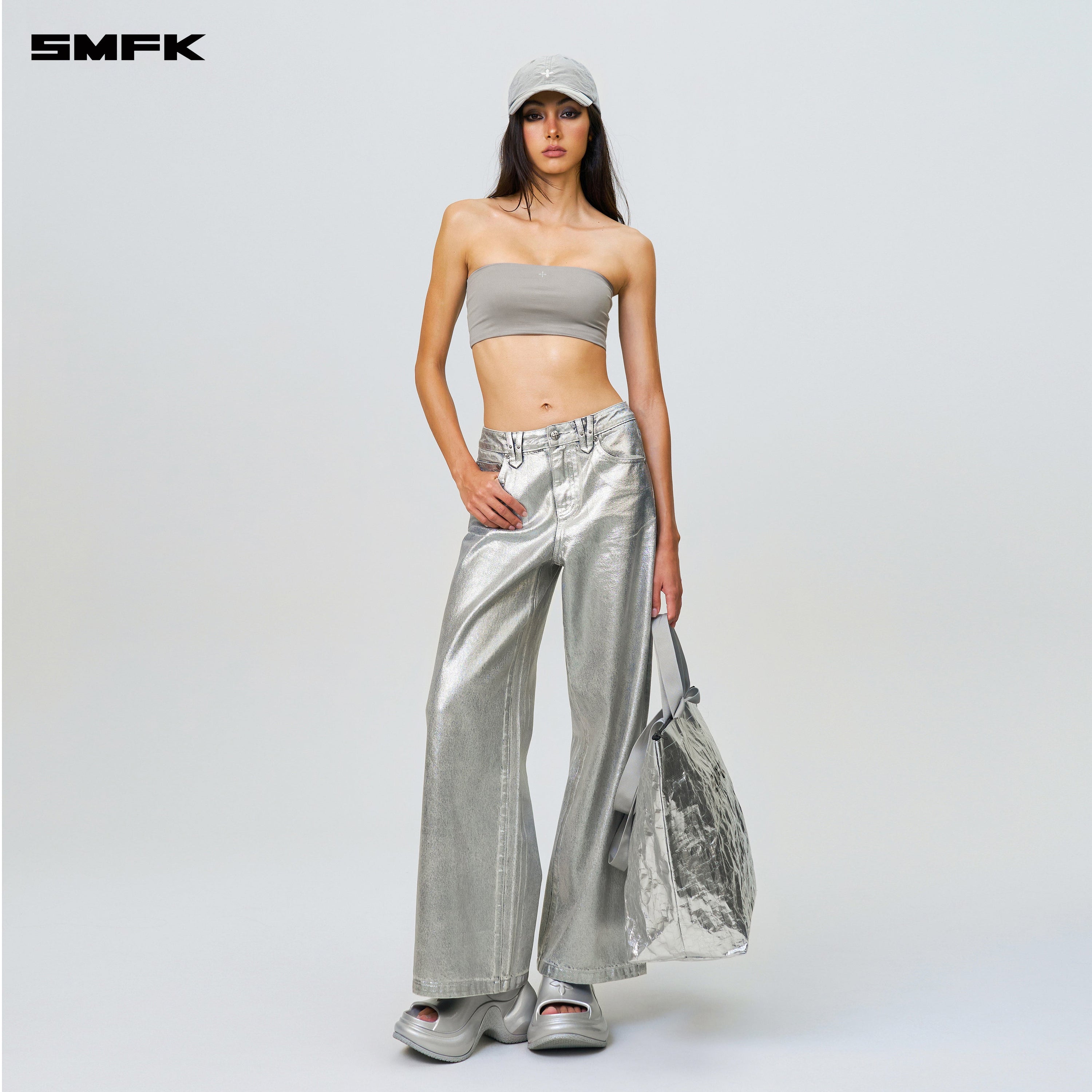 FUTURE Wave Body Shaping Tube Top Silver - SMFK Official