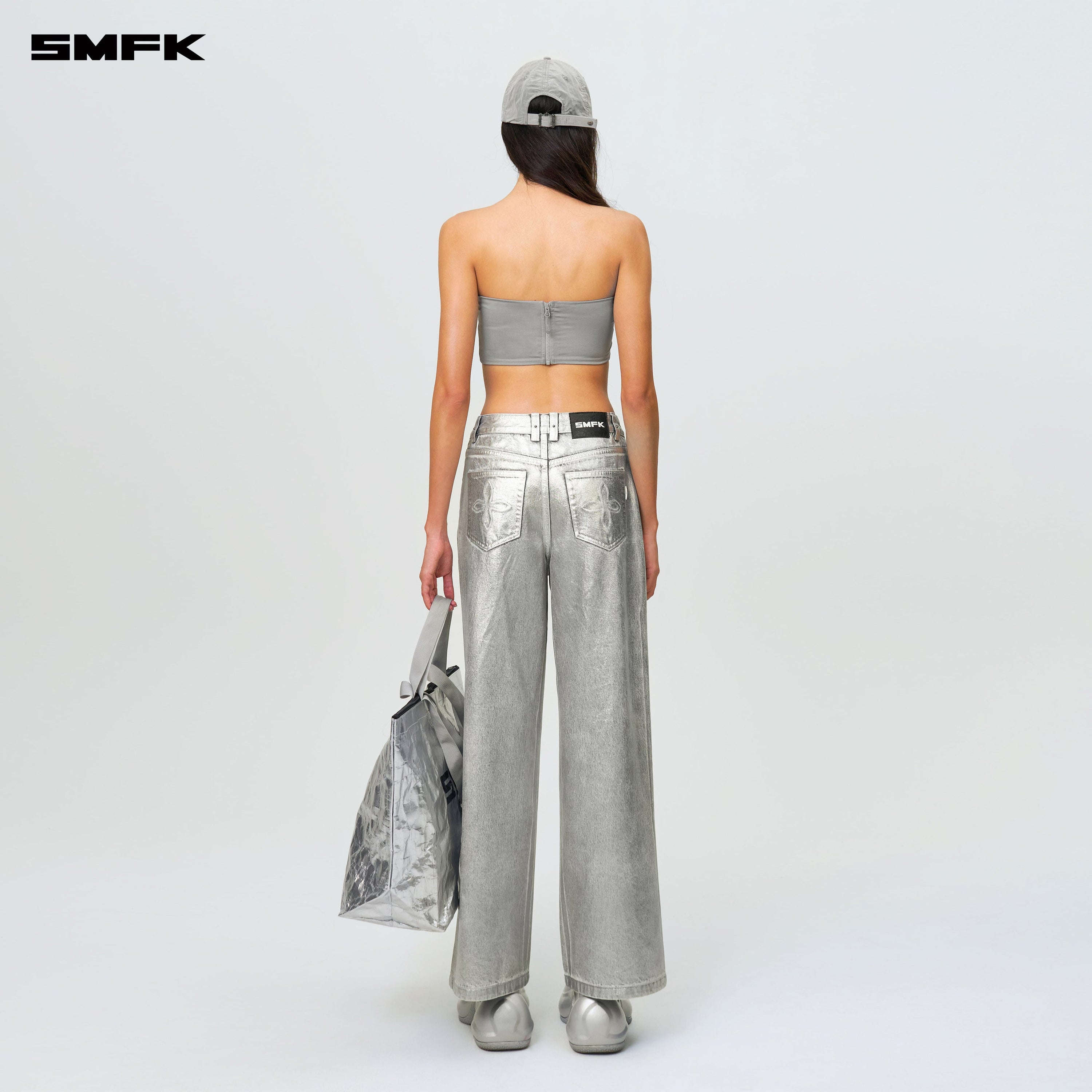 FUTURE Wave Body Shaping Tube Top Silver - SMFK Official