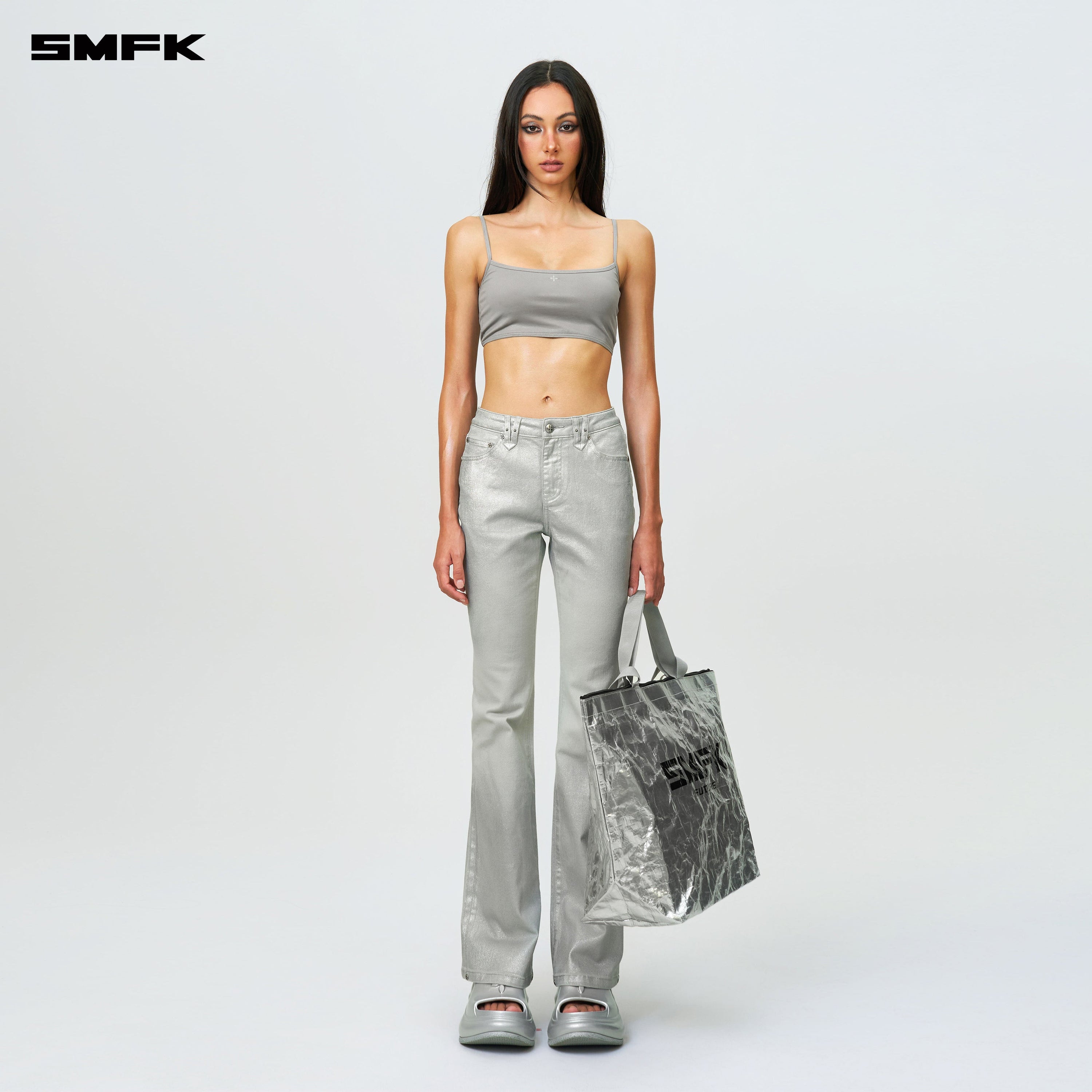 FUTURE Wave Mindful Body Shaping Strap Top Silver - SMFK Official