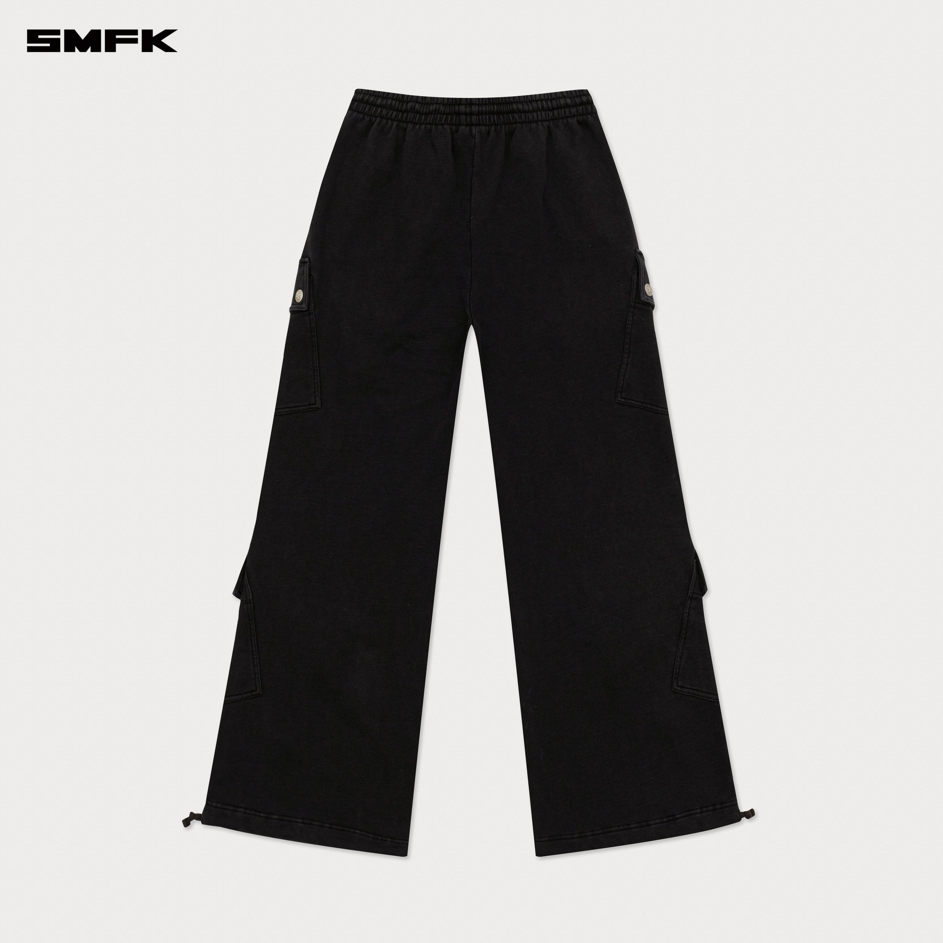 FUTURE Wide - Leg Track Pants in Black - SMFK Official