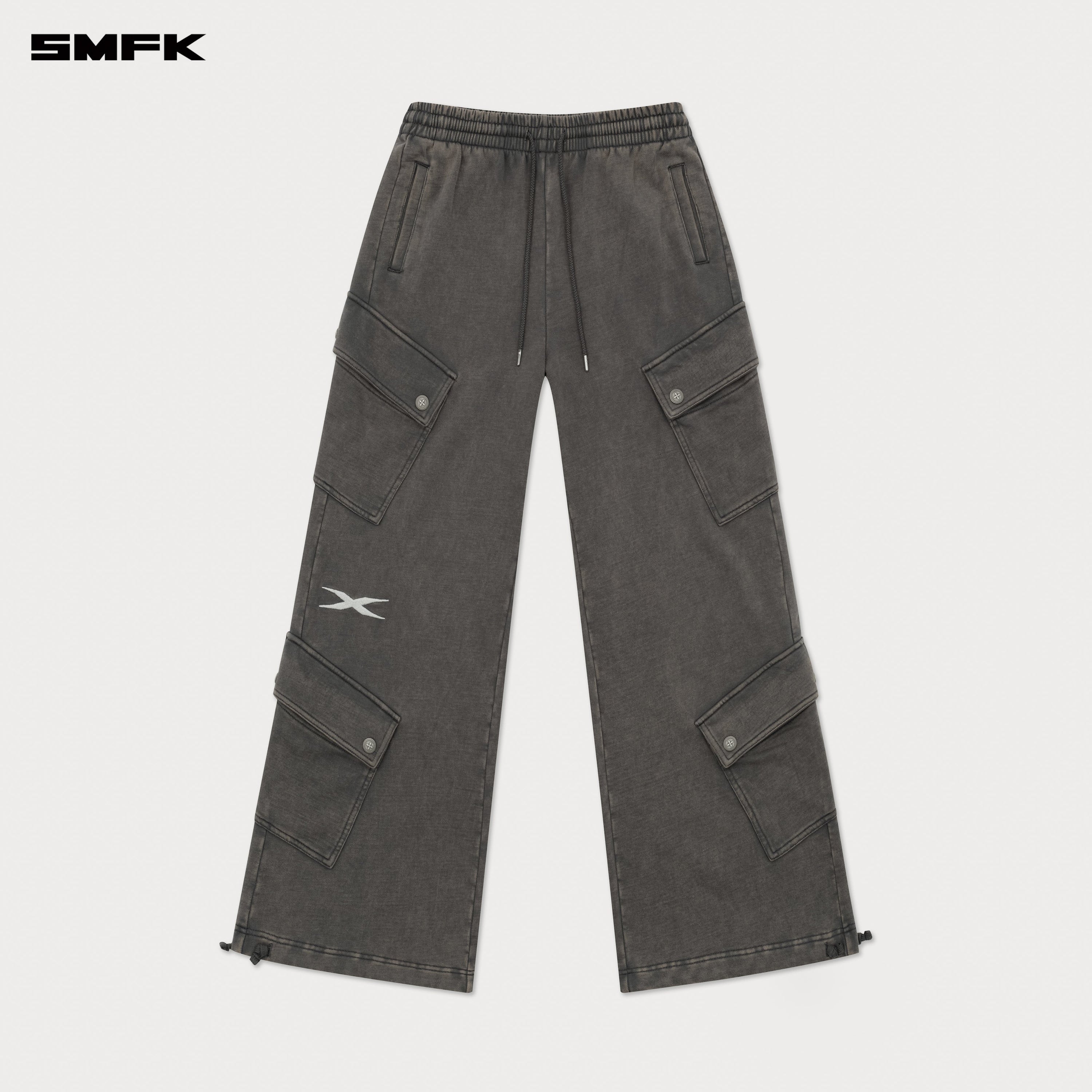 FUTURE Wide - Leg Track Pants in Gray - SMFK Official