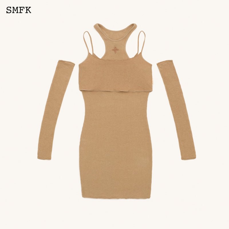 Temple Desert Hunting Knitted Dress 3-Pieces Set - SMFK Official