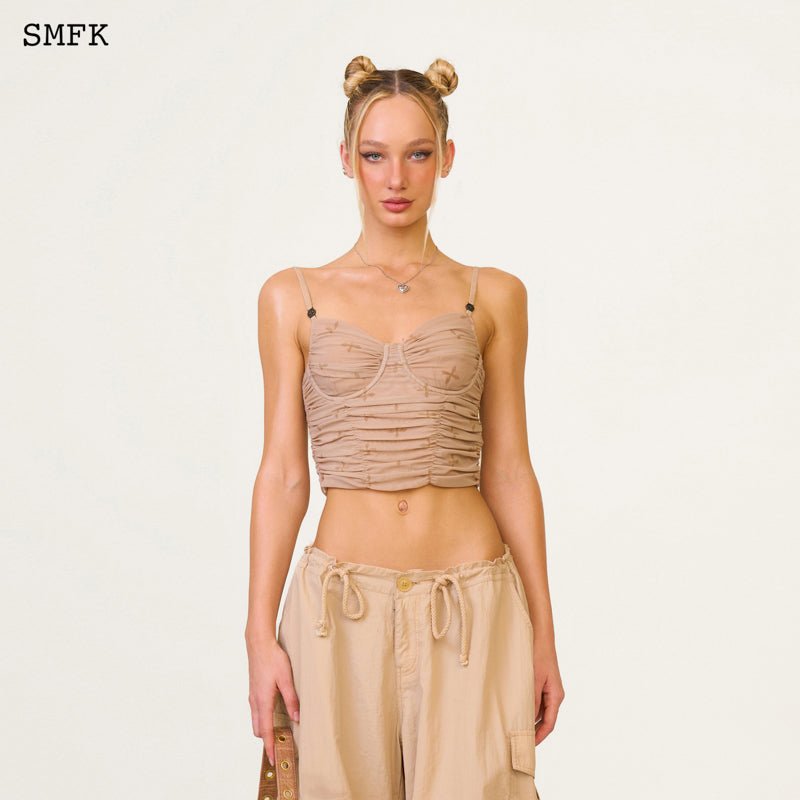 Temple Garden Corset Sling Top Nude - SMFK Official