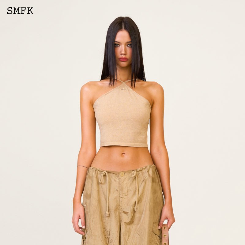 Temple Traditional Knitted Cross Sling Top Sand - SMFK Official