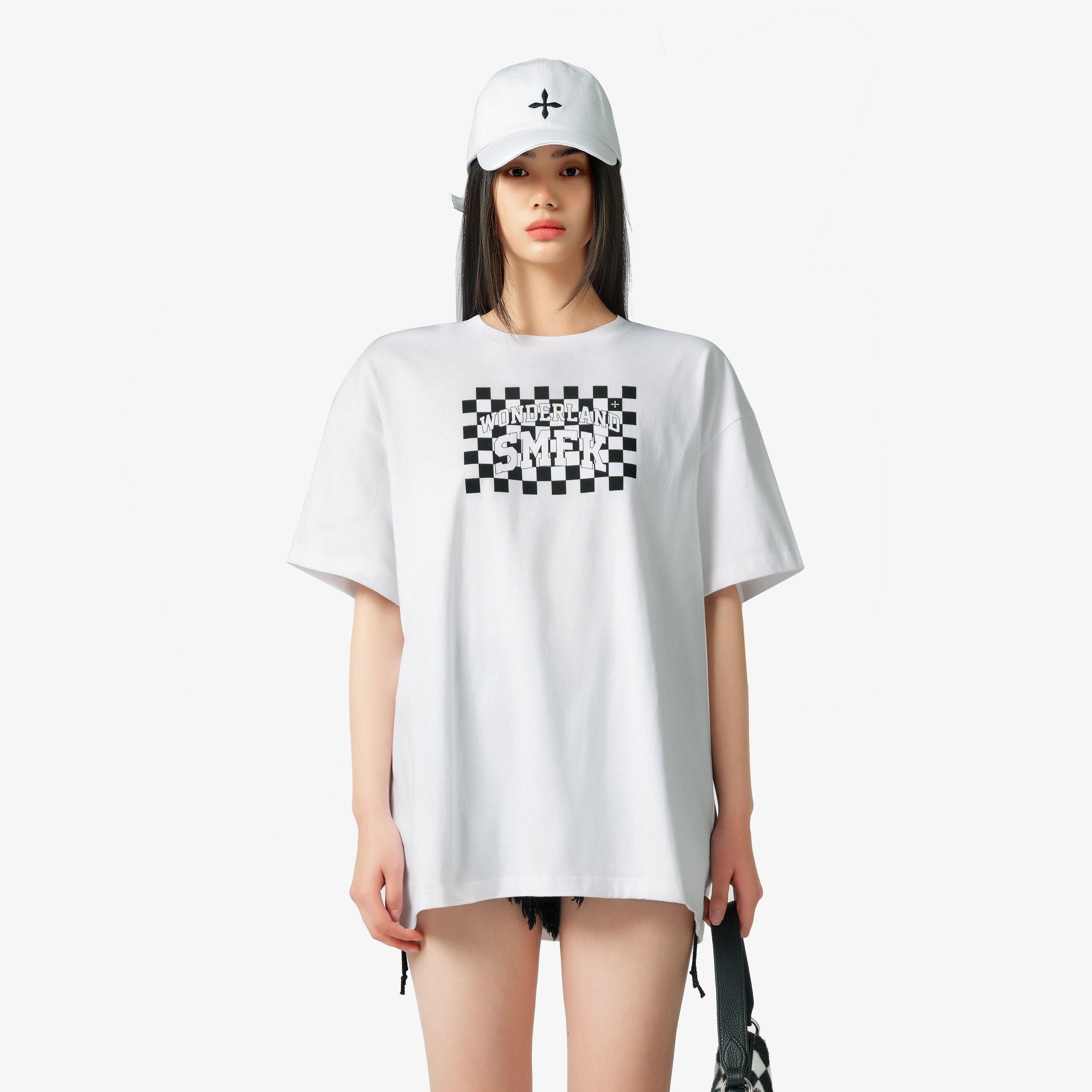 Grid Black And White Tee