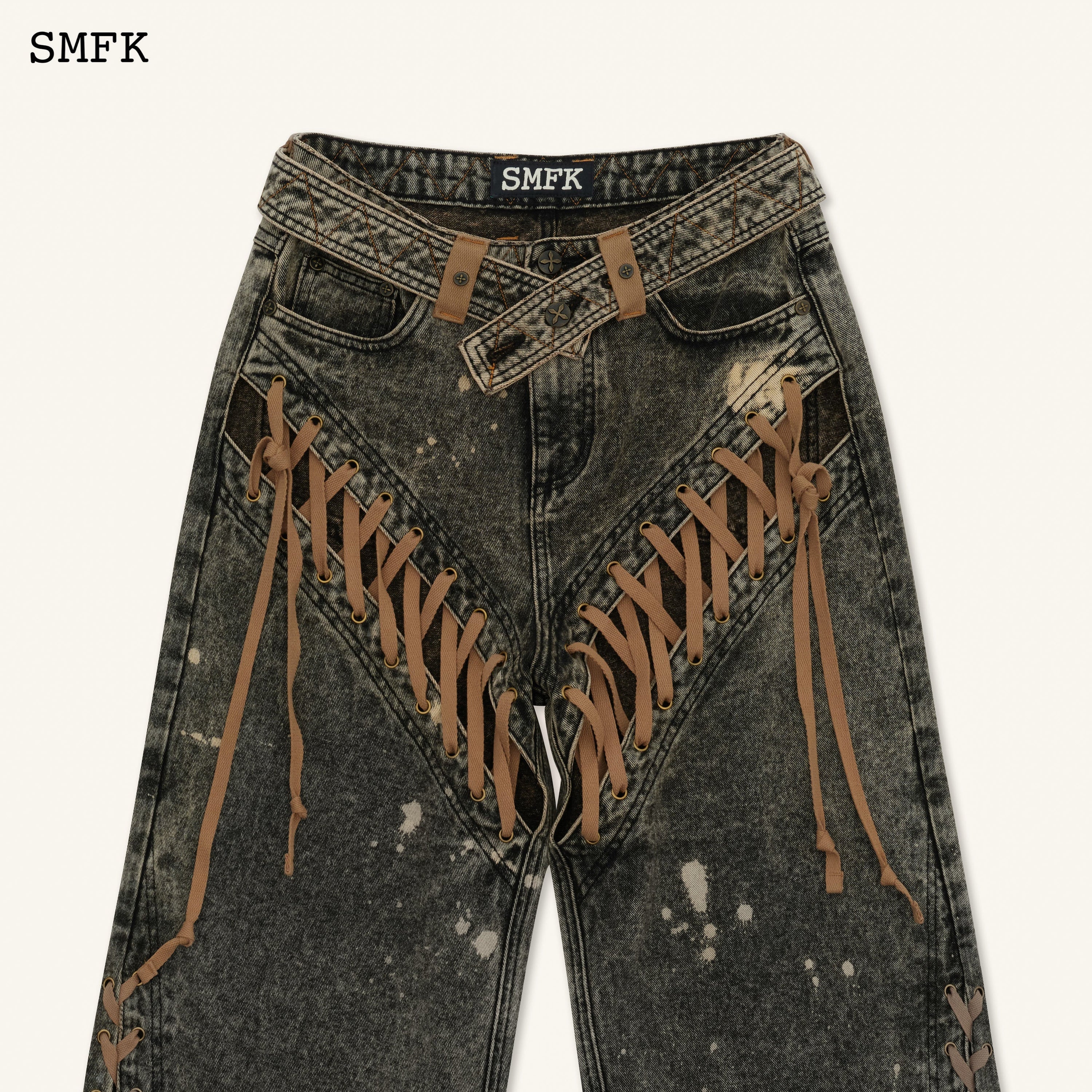 Ancient Myth Hurricane Wide-Leg Jeans In Sunset - SMFK Official