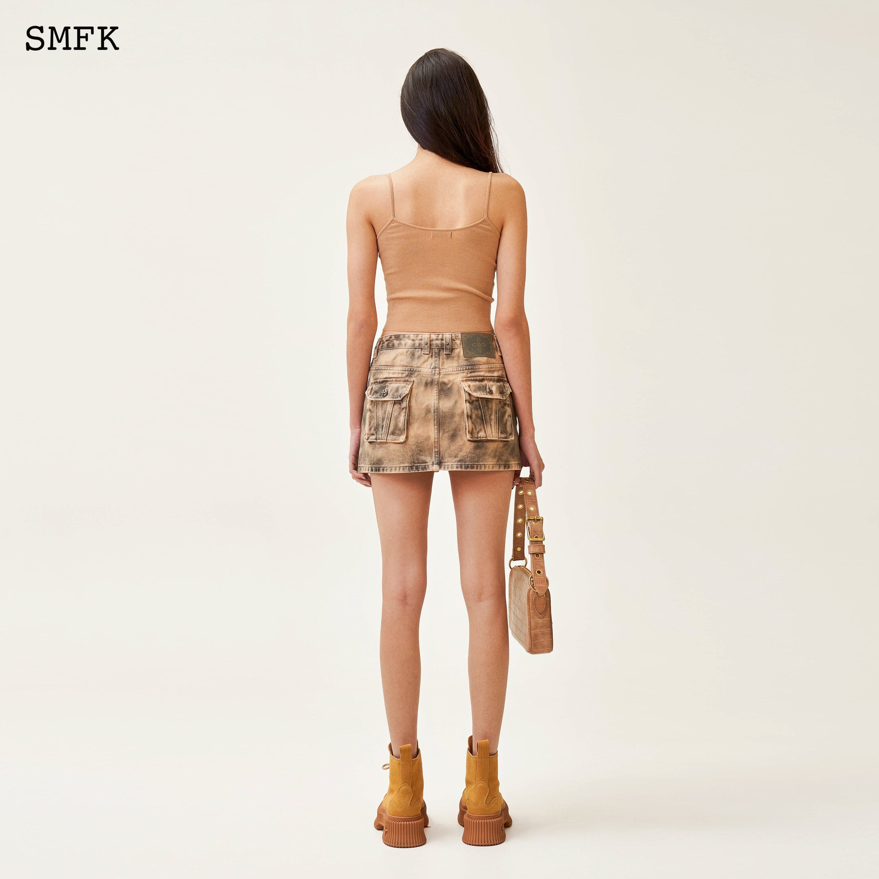 Ancient Myth Tarpan Hunter Mini Skirt In Matte Grey - SMFK Official