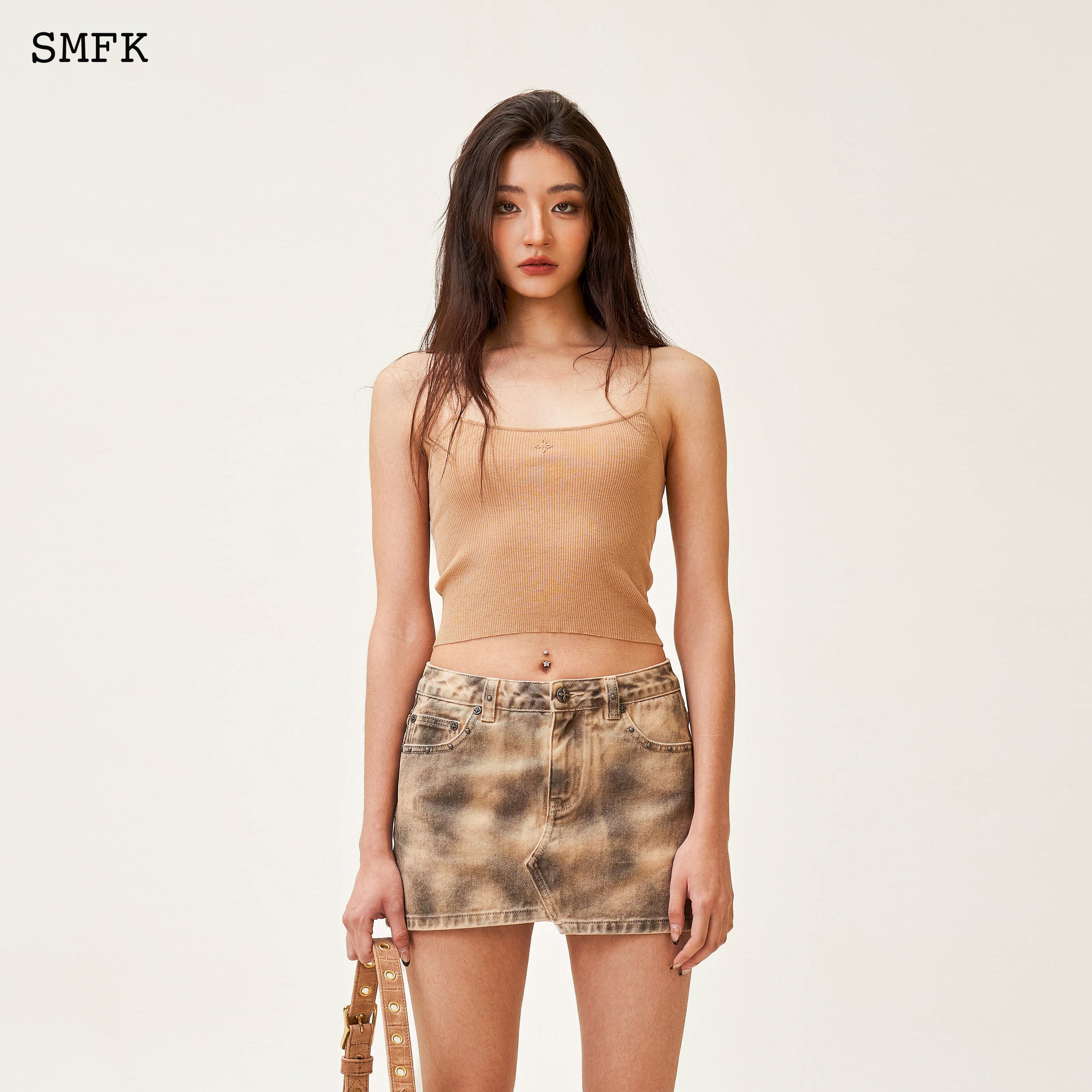 Ancient Myth Tarpan Hunter Mini Skirt In Matte Grey - SMFK Official