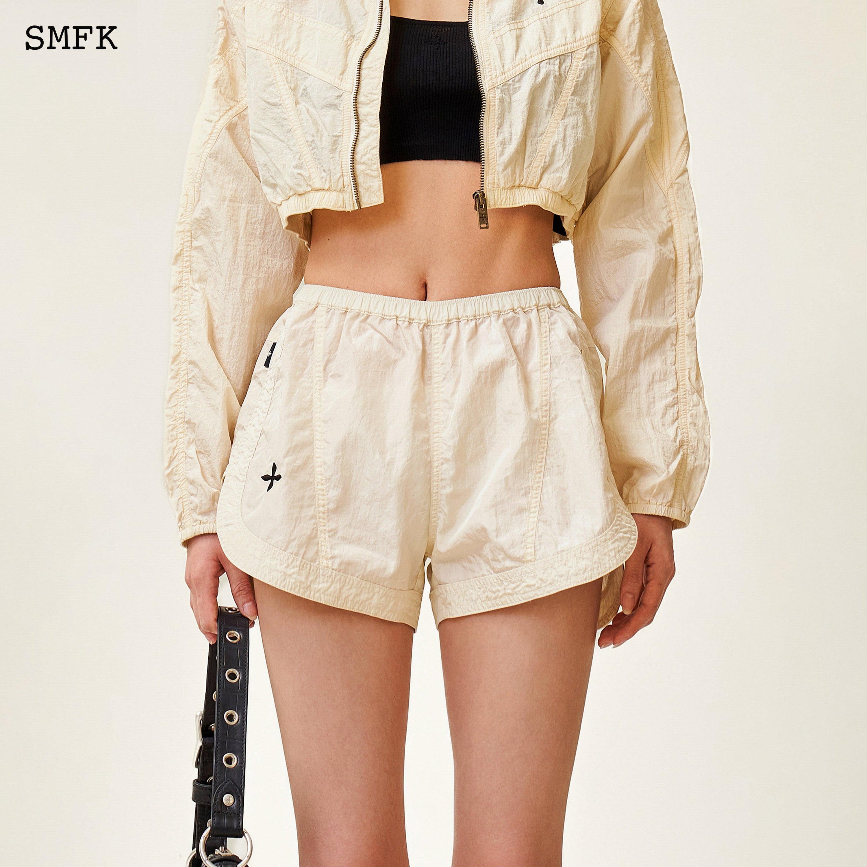 Ancient Myth Viper Jogging Shorts In White - SMFK Official