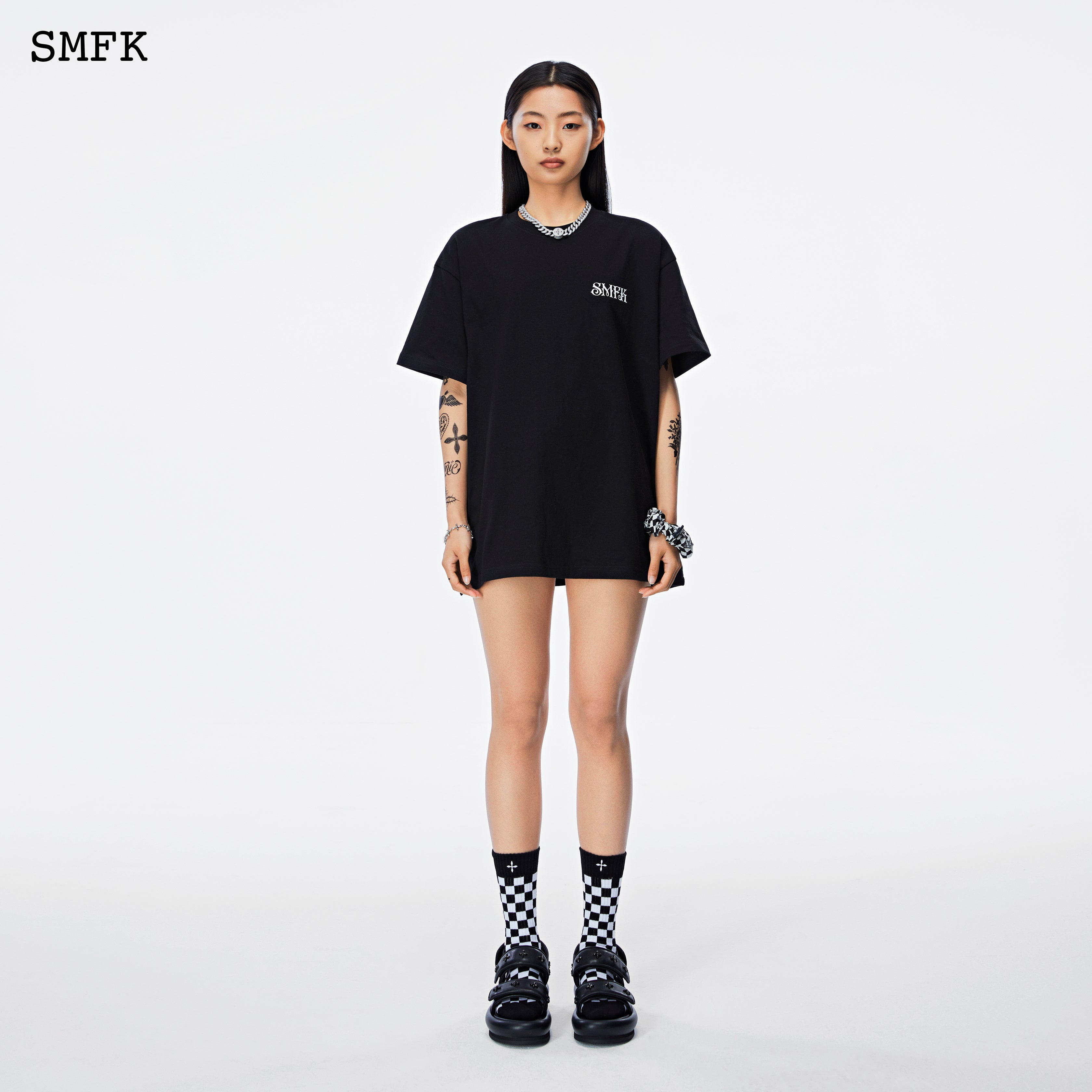 SMFK Black Branding Oversized Tee