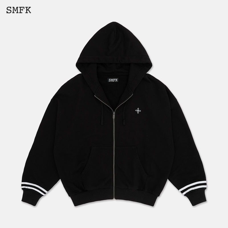 Black Night Compass Campus Wide Hoodie - SMFK Official