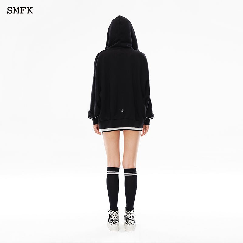 Black Night Compass Campus Wide Hoodie - SMFK Official