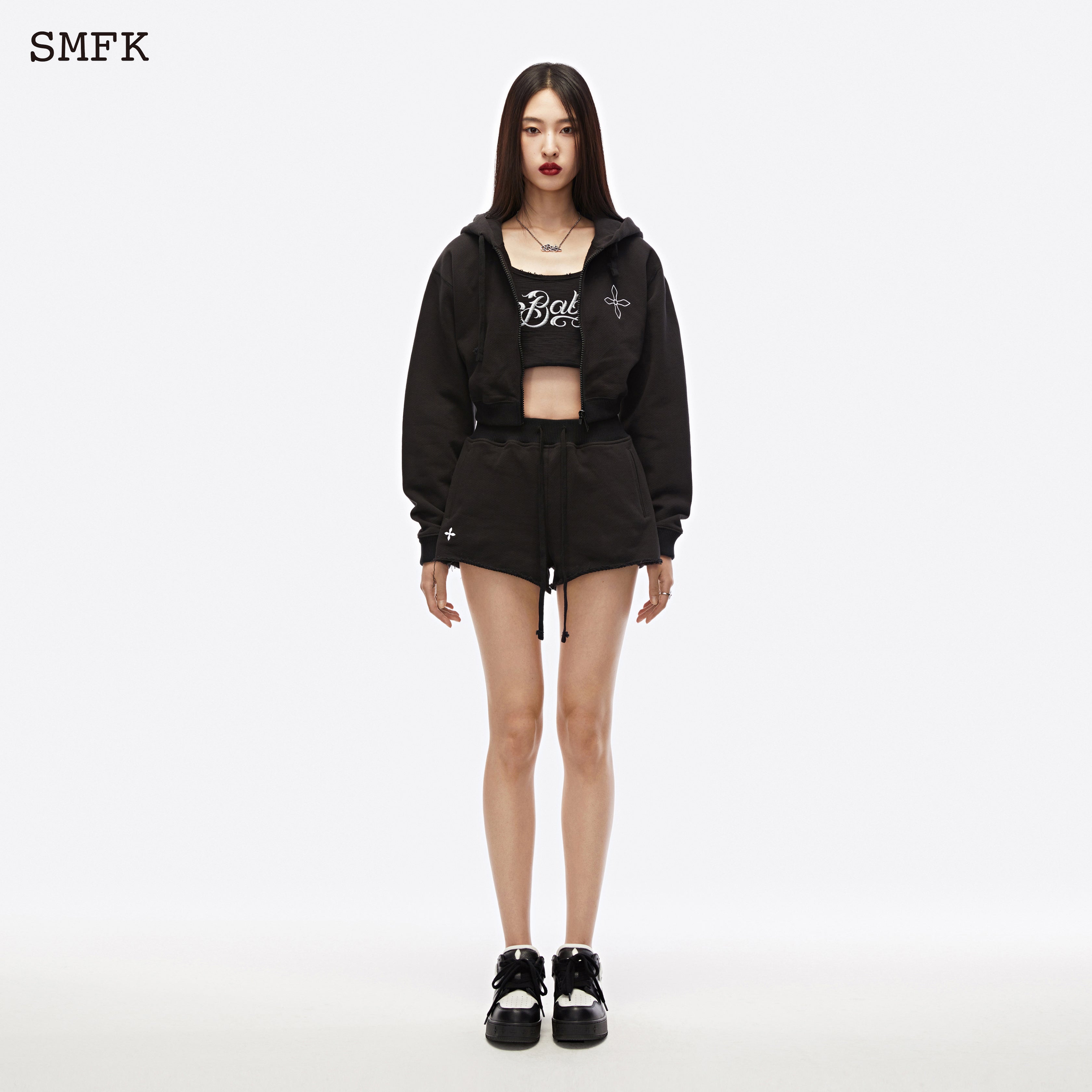 SMFK fashion Shorts Sweatshirt Set