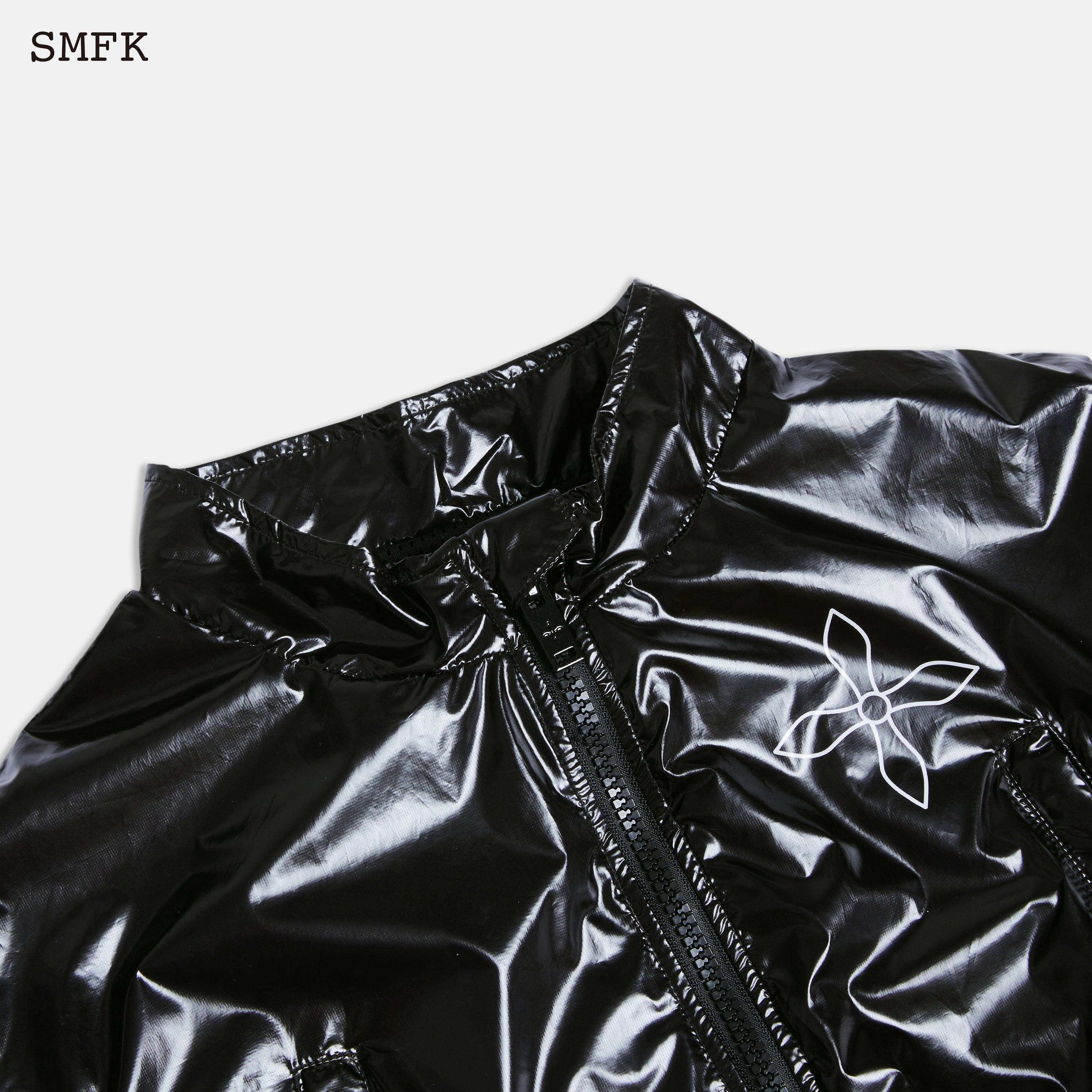 Black Night Flower Vintage Short Body Jacket - SMFK Official