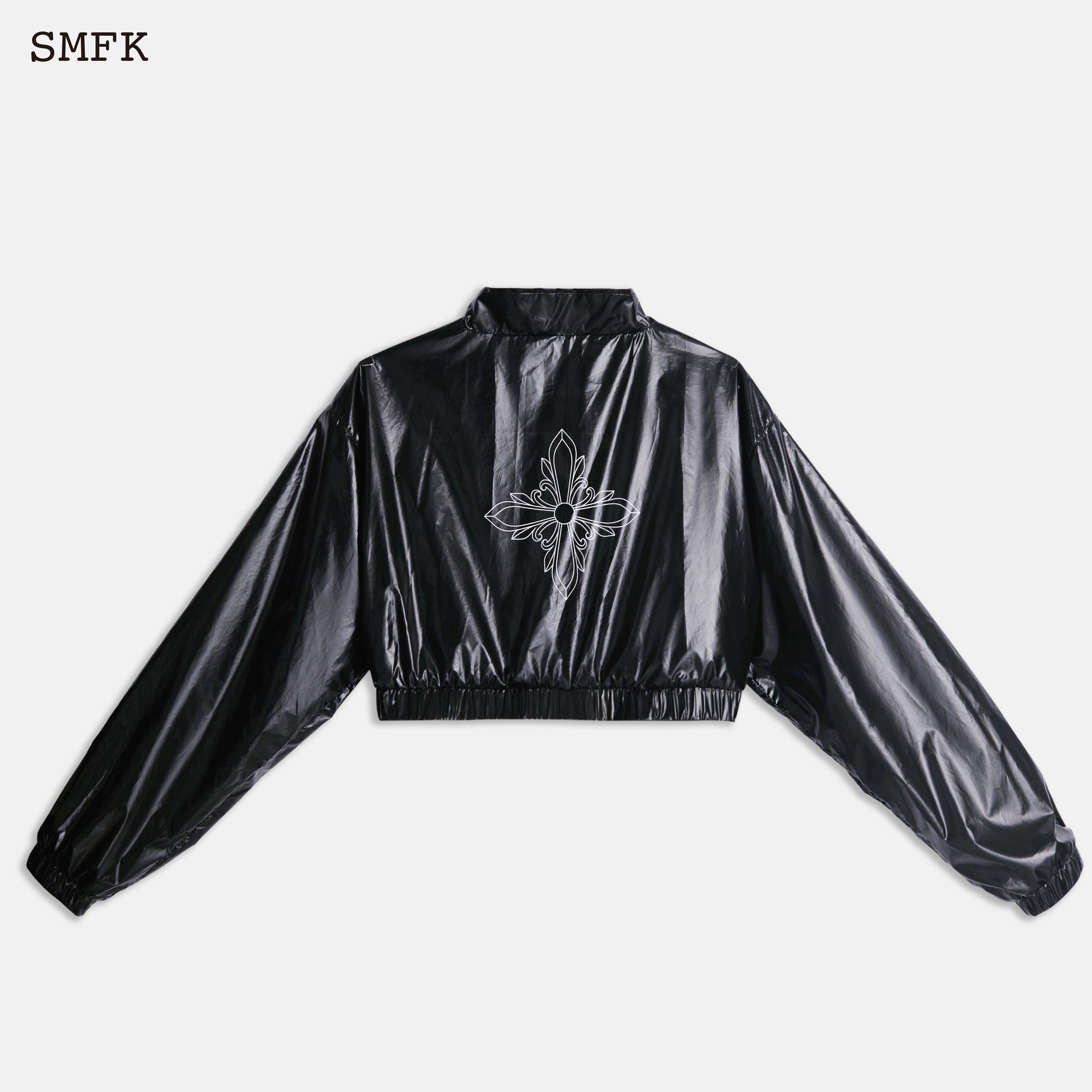 Black Night Flower Vintage Short Body Jacket - SMFK Official