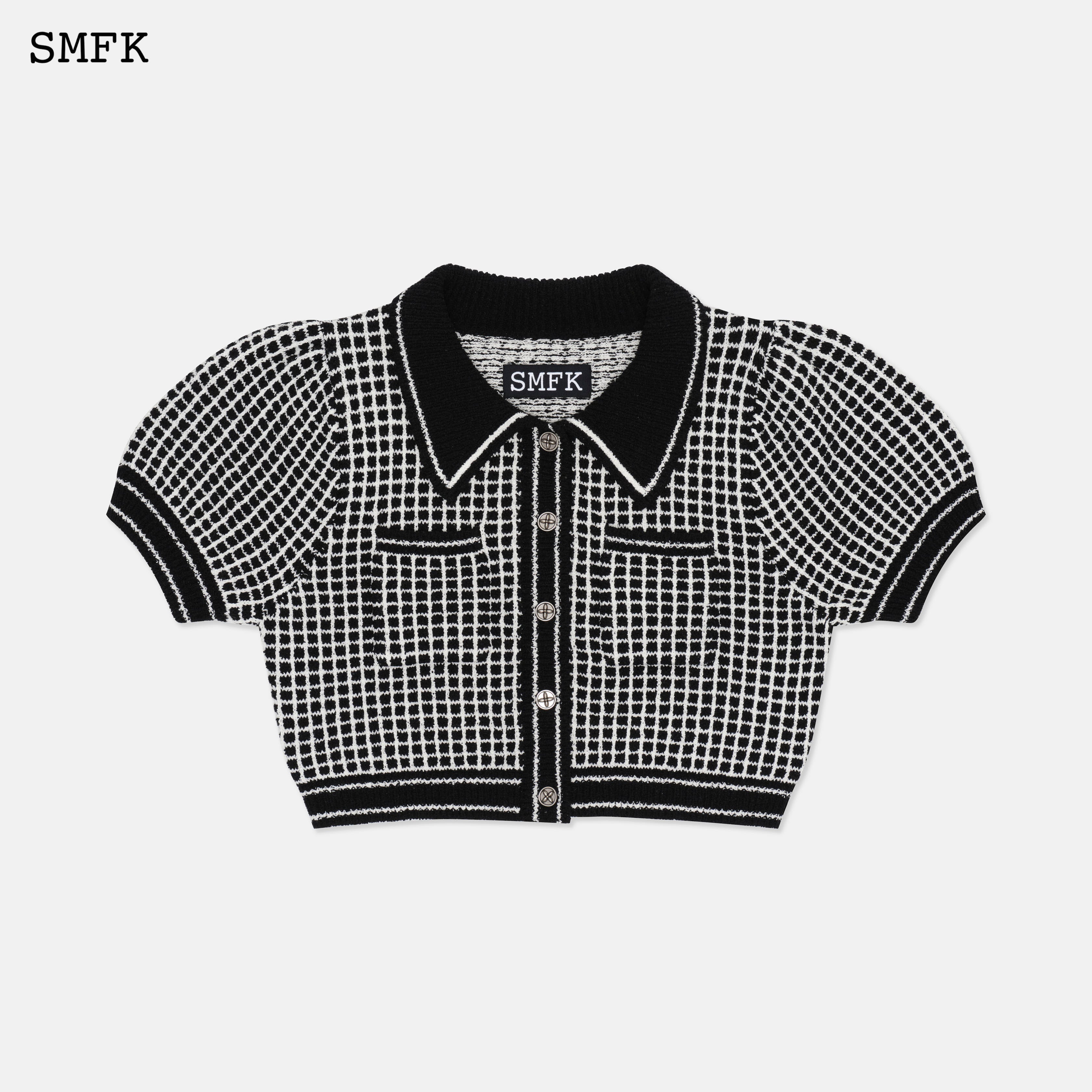 Black and 2024 white checkered polo