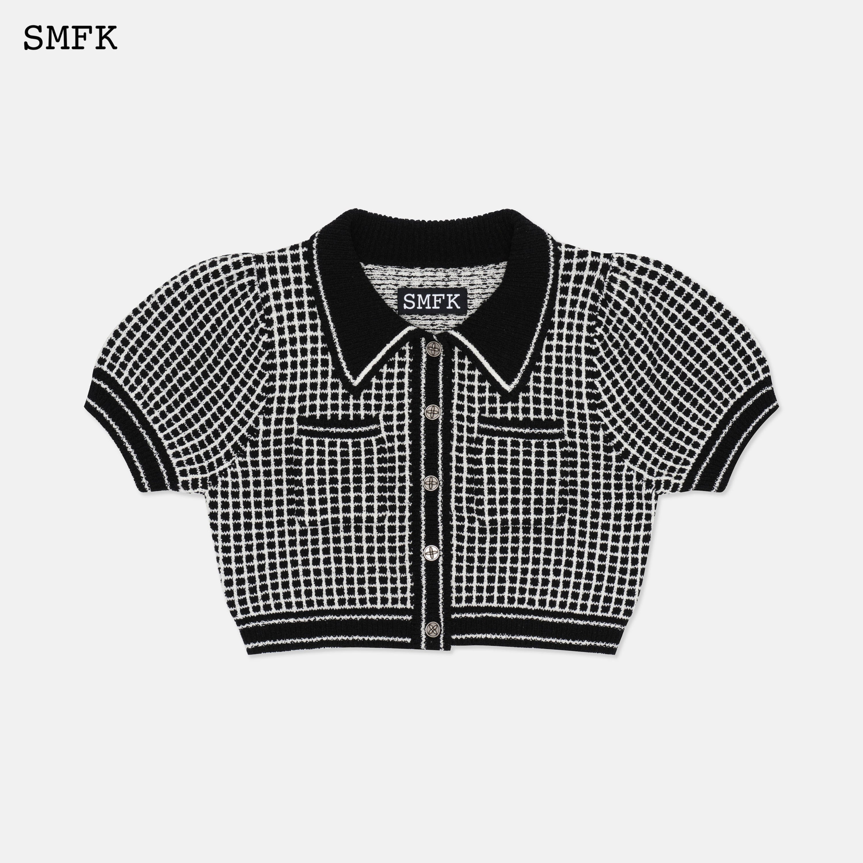Campus Black And White Checkered Polo - SMFK Official