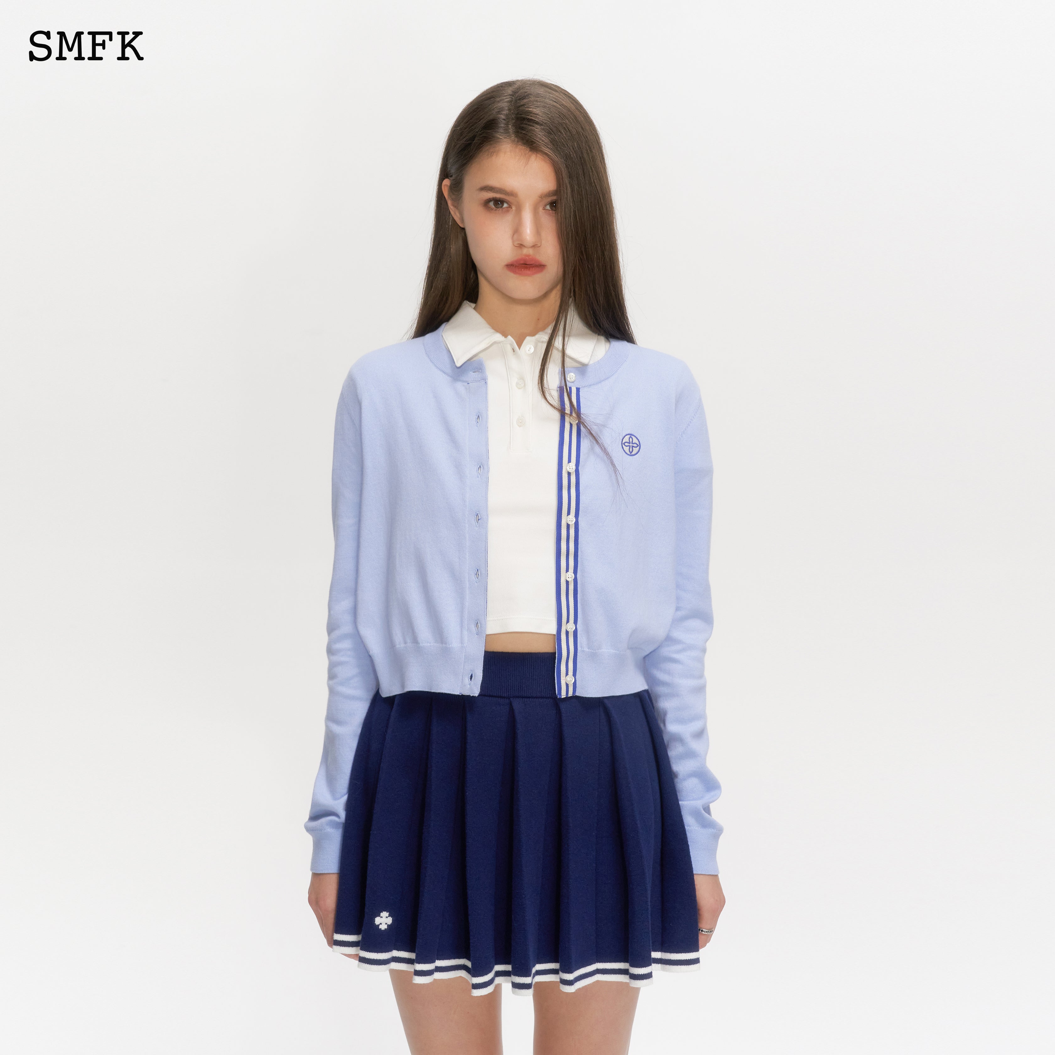 Compass Academy Blue Knitted Cardigan | SMFK Official