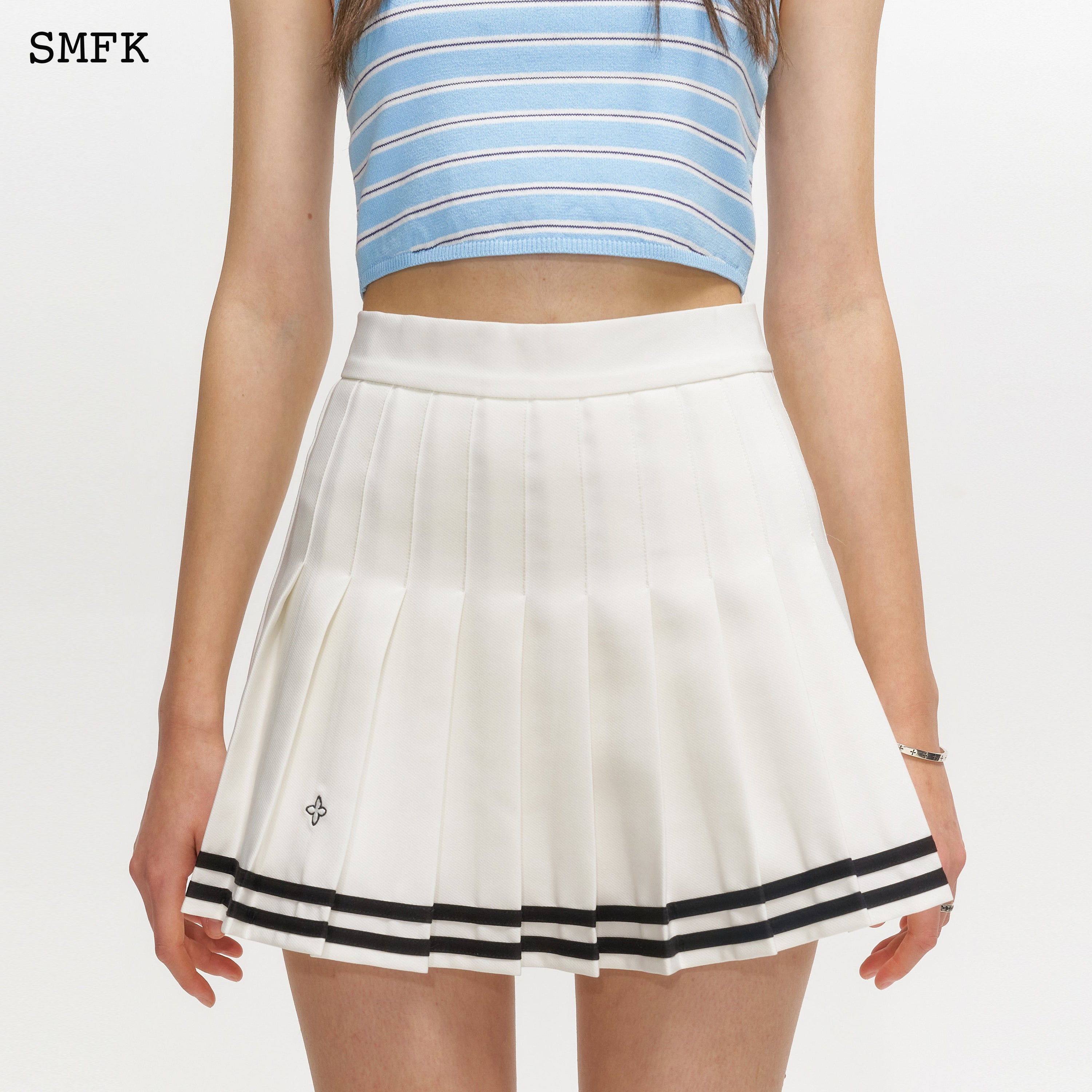 Compass Academy White Pleated Skirt - SMFK Official