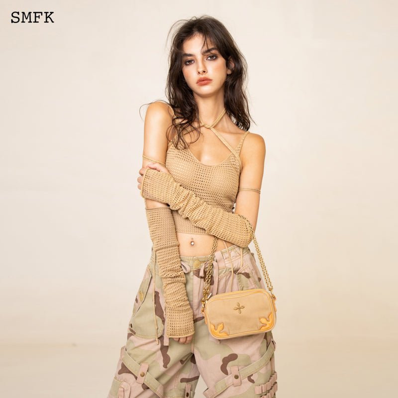 Compass Adventure Wheat Shoulder Bag With Chain - SMFK Official