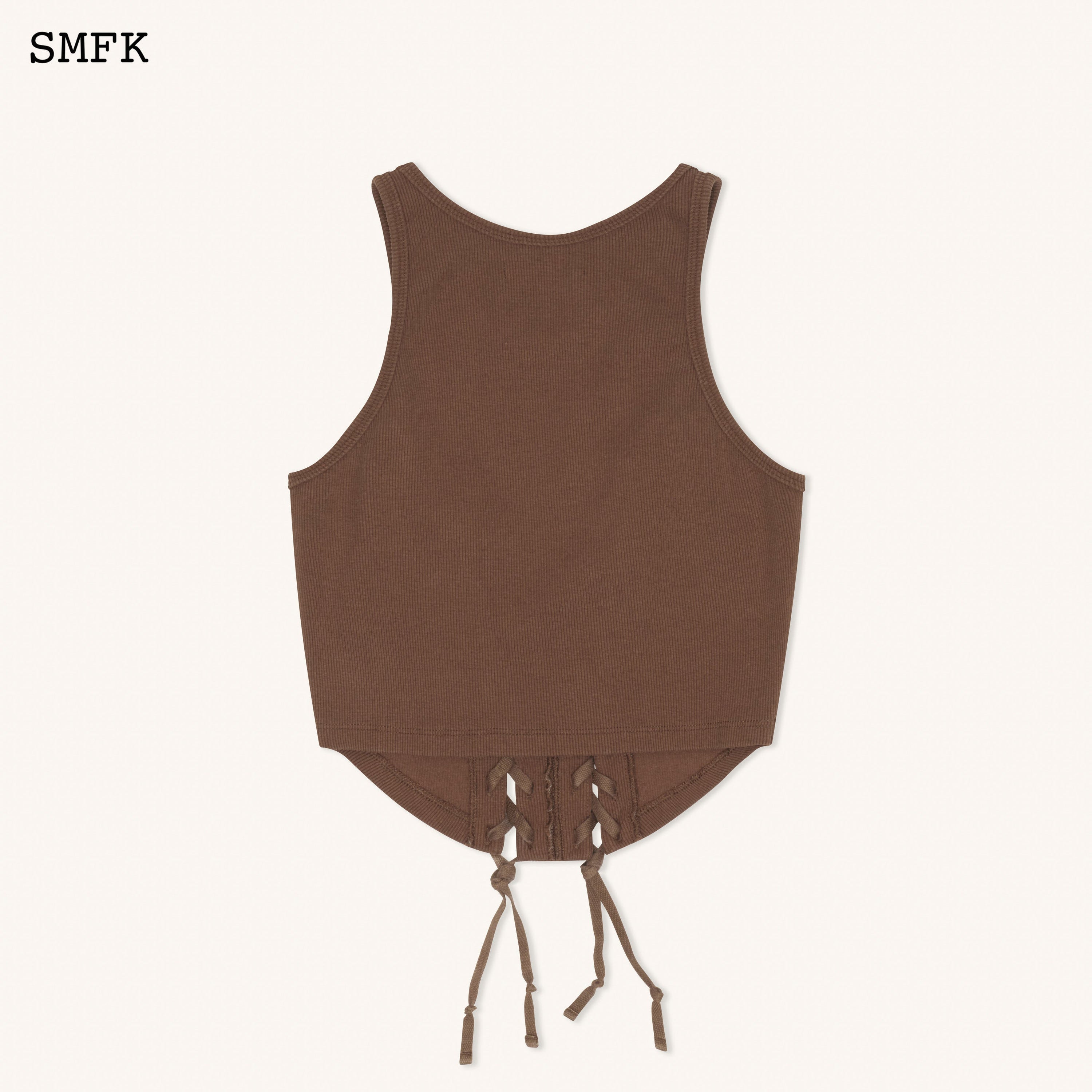 Compass Baseball Deconstruct Vest Top In Brown - SMFK Official