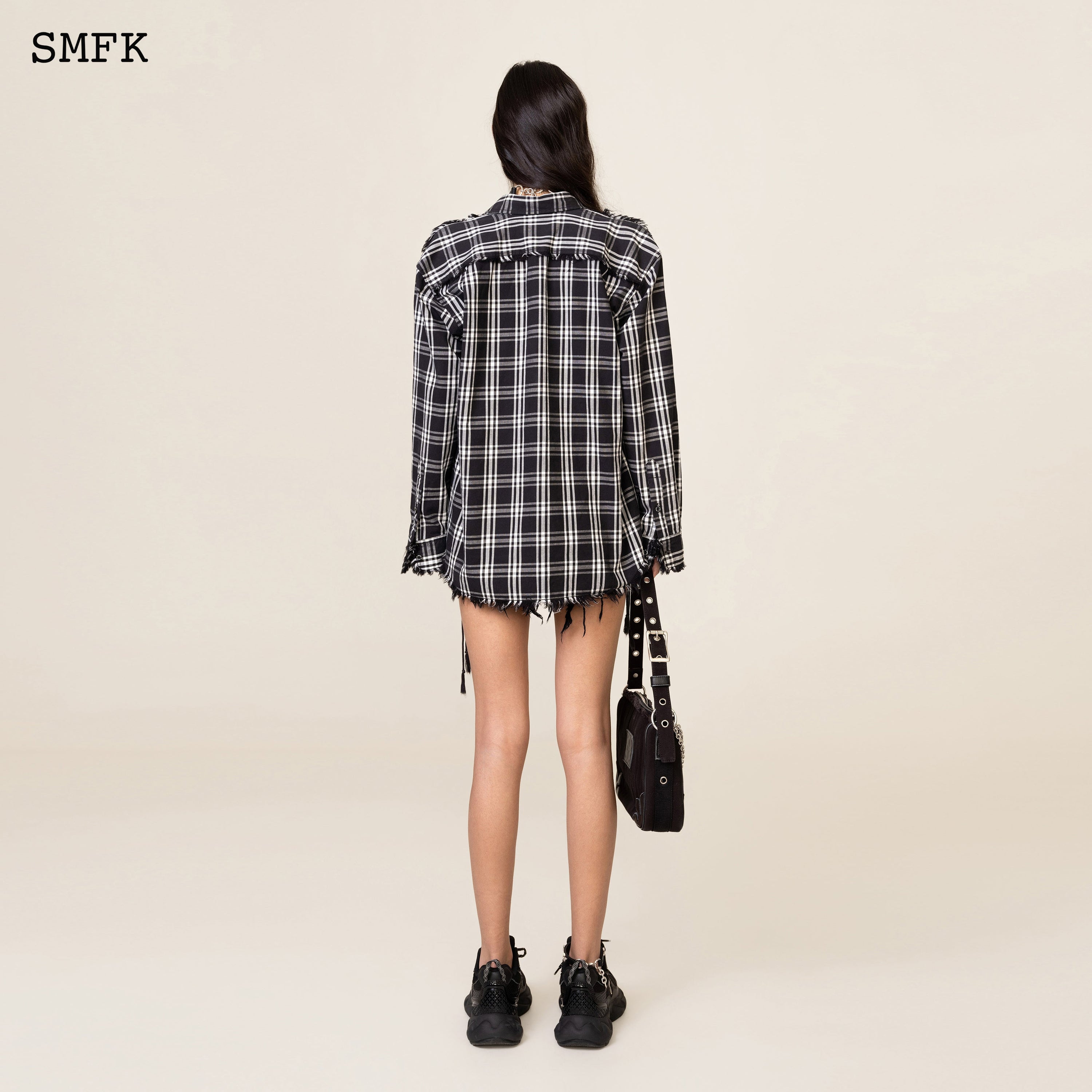 Compass Black Plaid Workwear Style Shirt - SMFK Official