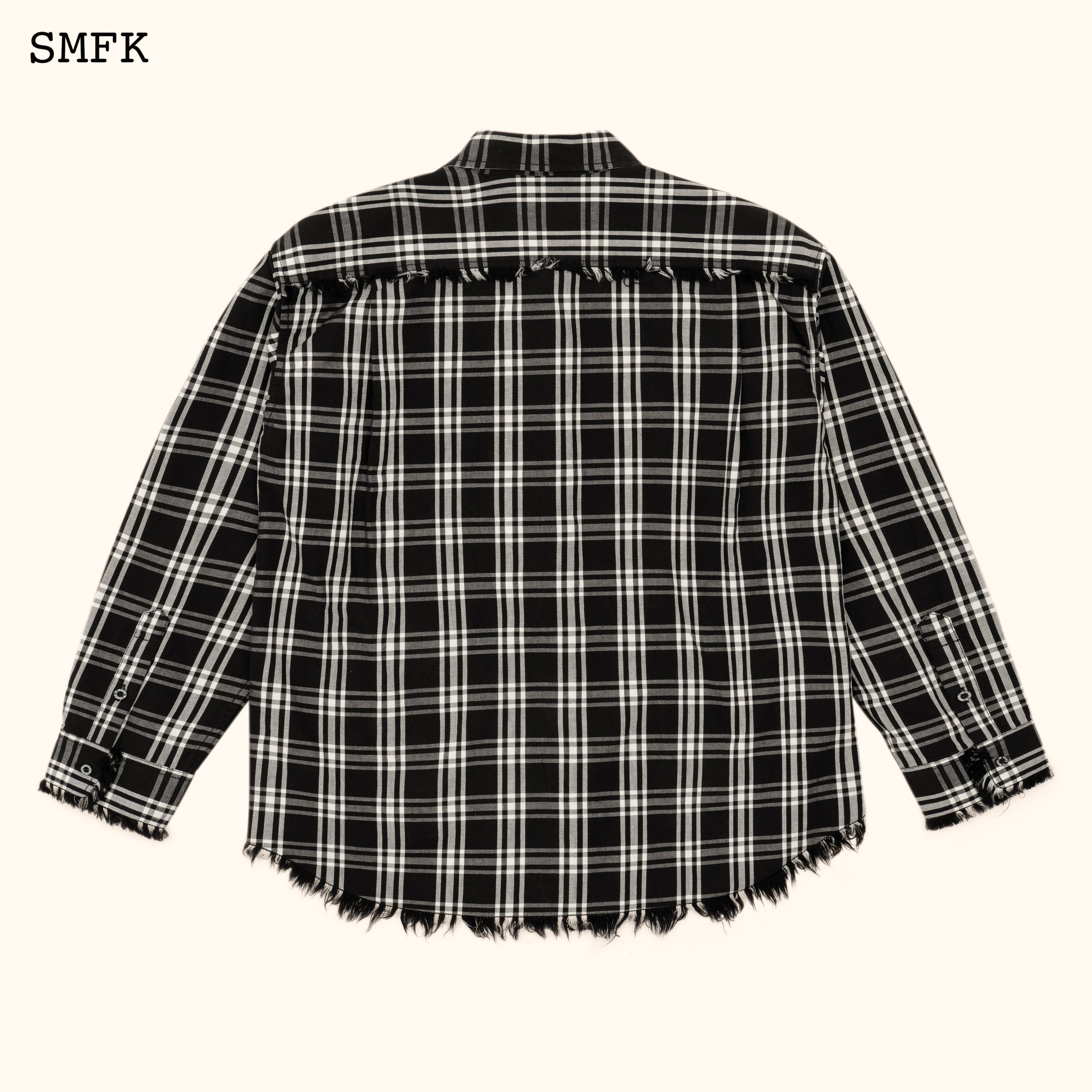 Compass Black Plaid Workwear Style Shirt - SMFK Official