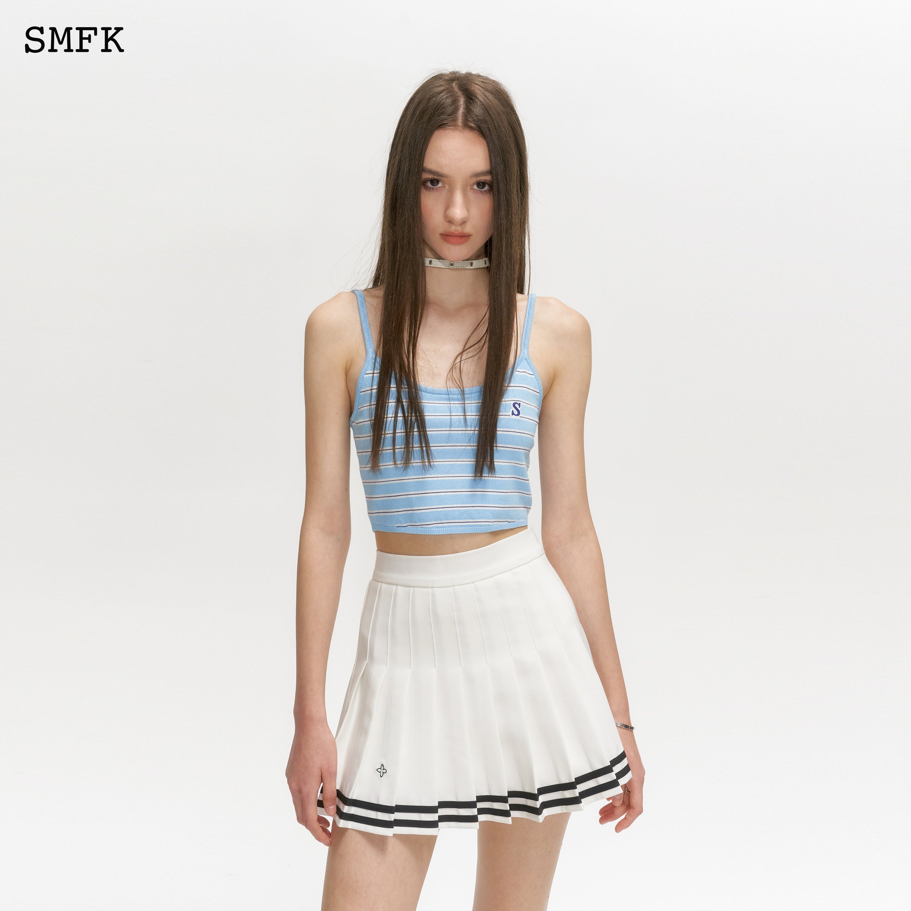 Compass Blue Stripe Knitted Vest - SMFK Official