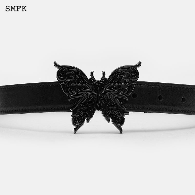 Compass butterfly vintage belt Black - SMFK Official