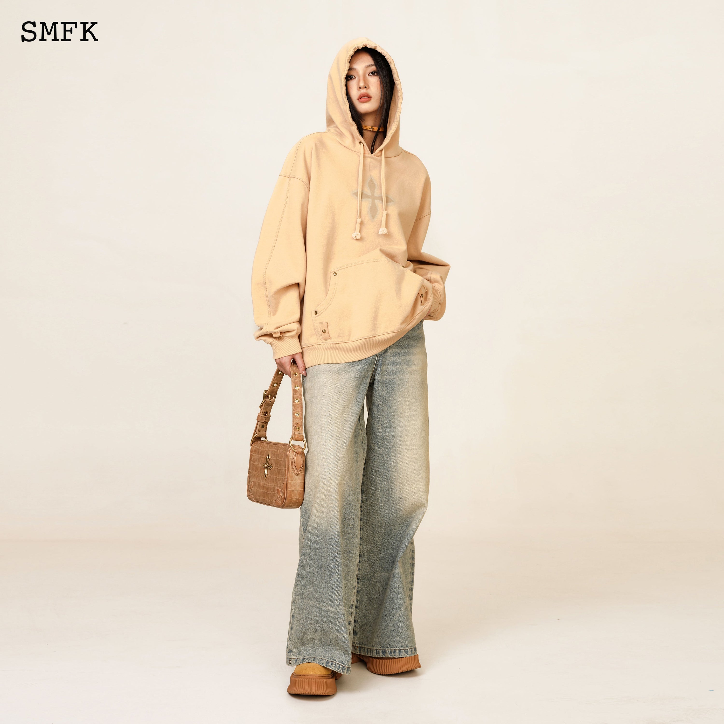 Compass Classic Cross Camping Hoodie In Wheat - SMFK Official
