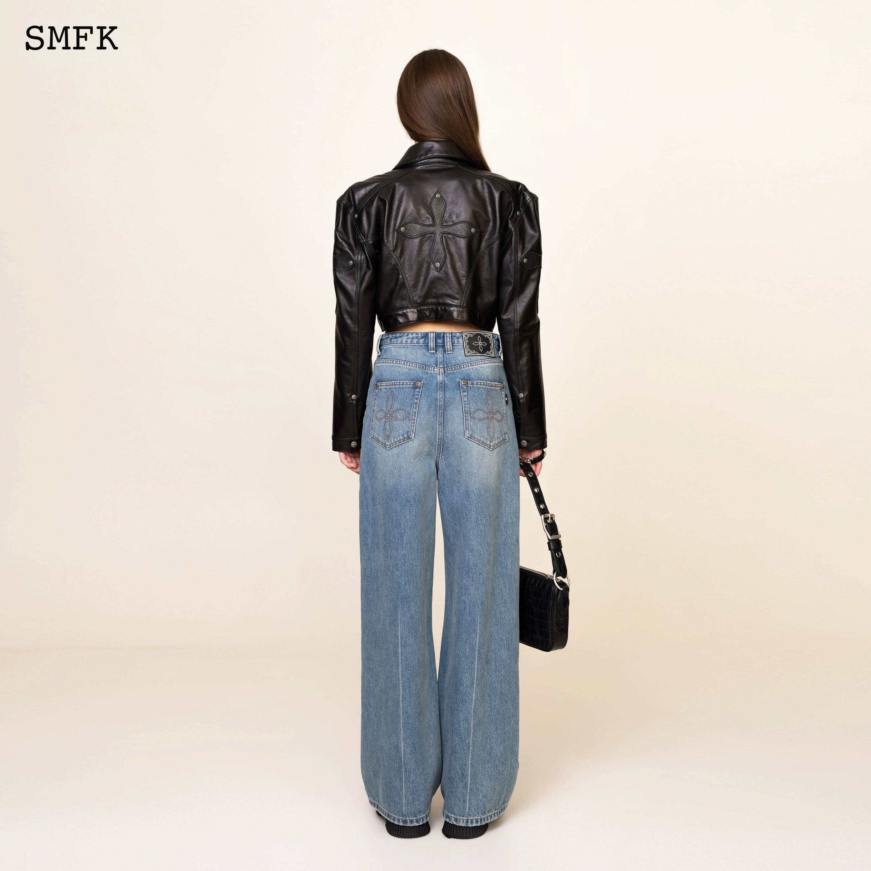 Compass Classic Cross Flared Jeans In Blue - SMFK Official
