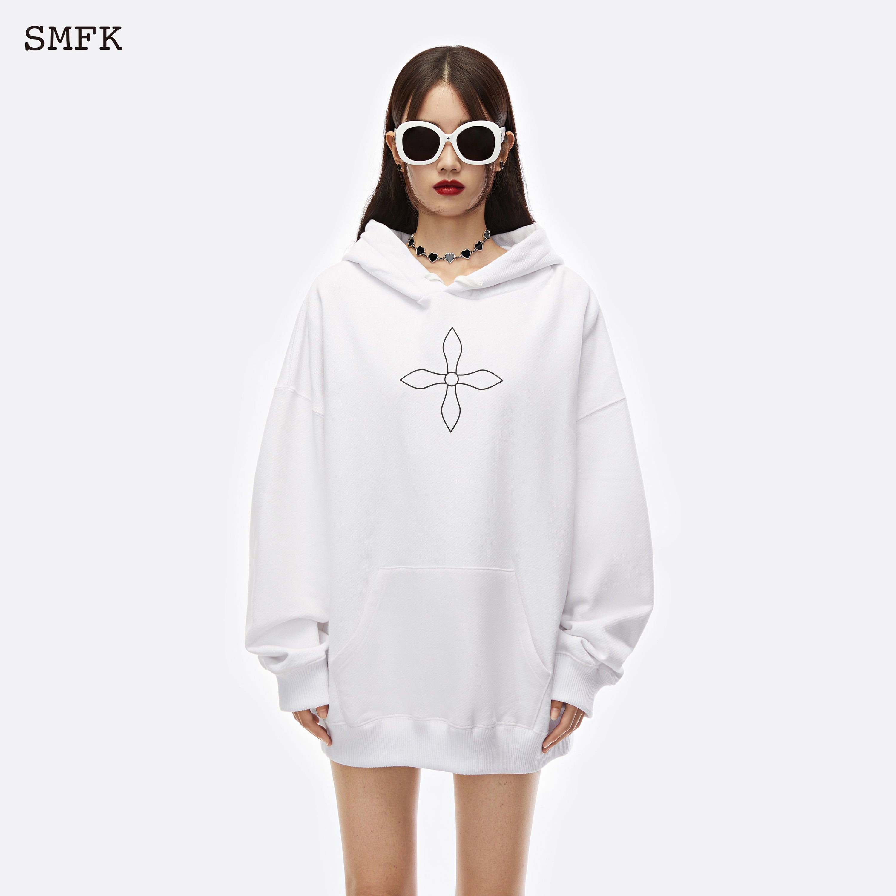Compass Classic Hoodie White - SMFK Official